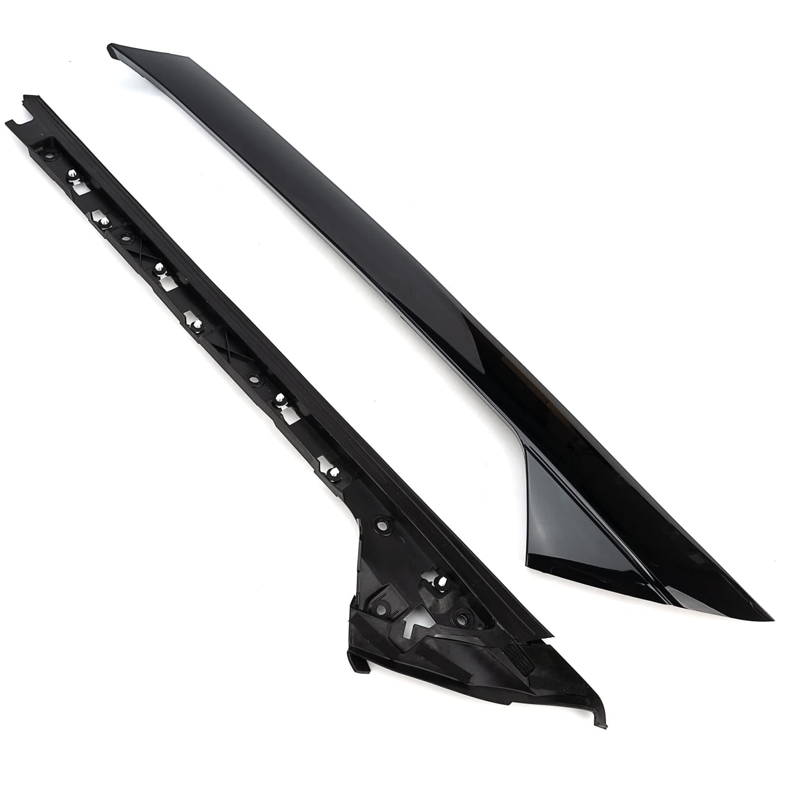 Qagea Windshield A-Pillar Panel Molding Trim - Front Passenger Right Side - Compatible with 2011-2019 Ford Explorer Replaces 926-451 BB5Z-7803136-AB BB5Z-7803144-AA