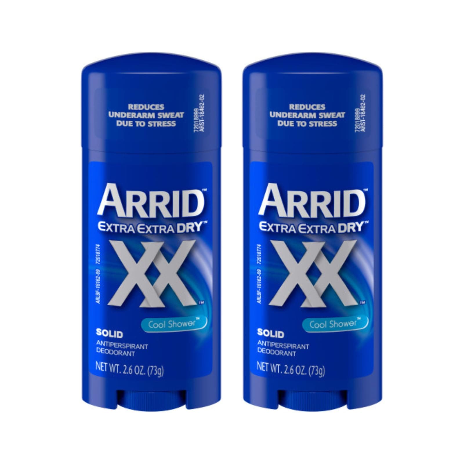 Arrid XX Extra Extra Dry Solid Antiperspirant Deodorant, Cool Shower, 2.6 oz. (Pack of 2)