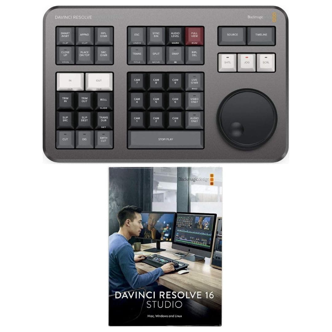 Davinci Resolve Speed Editor Bundle with Davinci Resolve 17 Studio (Activation Card) (2 Items)