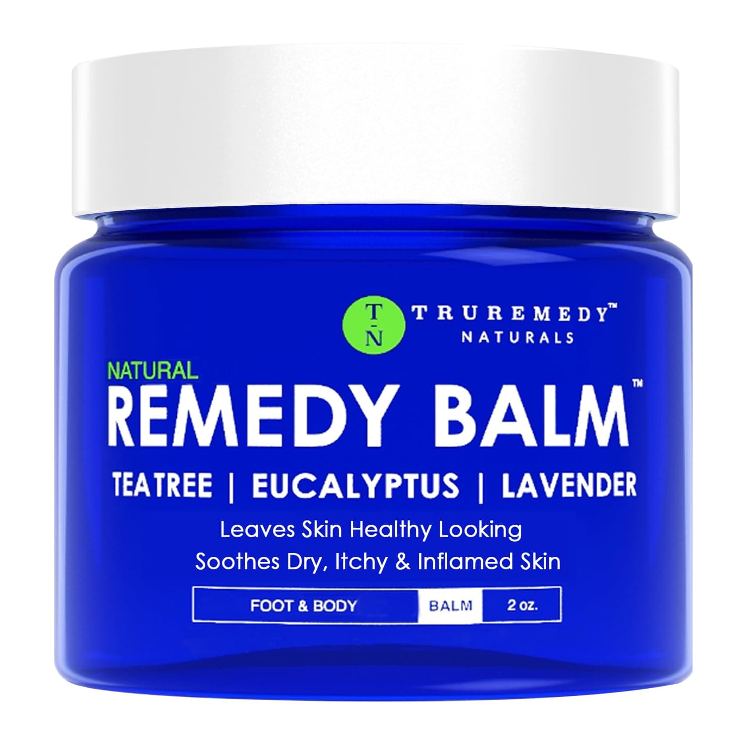 Remedy Balm with Tea Tree Oil, 2 oz - Soothing Moisturizer for Rough Areas - Nourishing Foot and Body Balm with Tea Tree, Lavender, and Eucalyptus