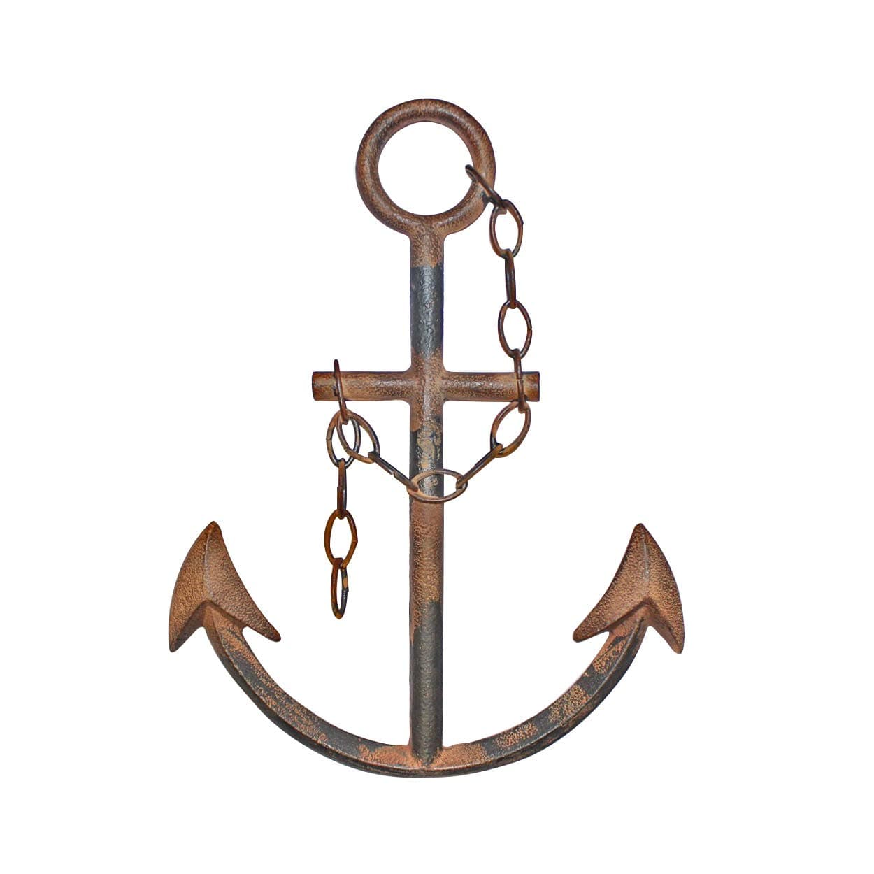 WALL CHARMERS 16" Cast Iron Metal Anchor Wall Decor (Rustic)