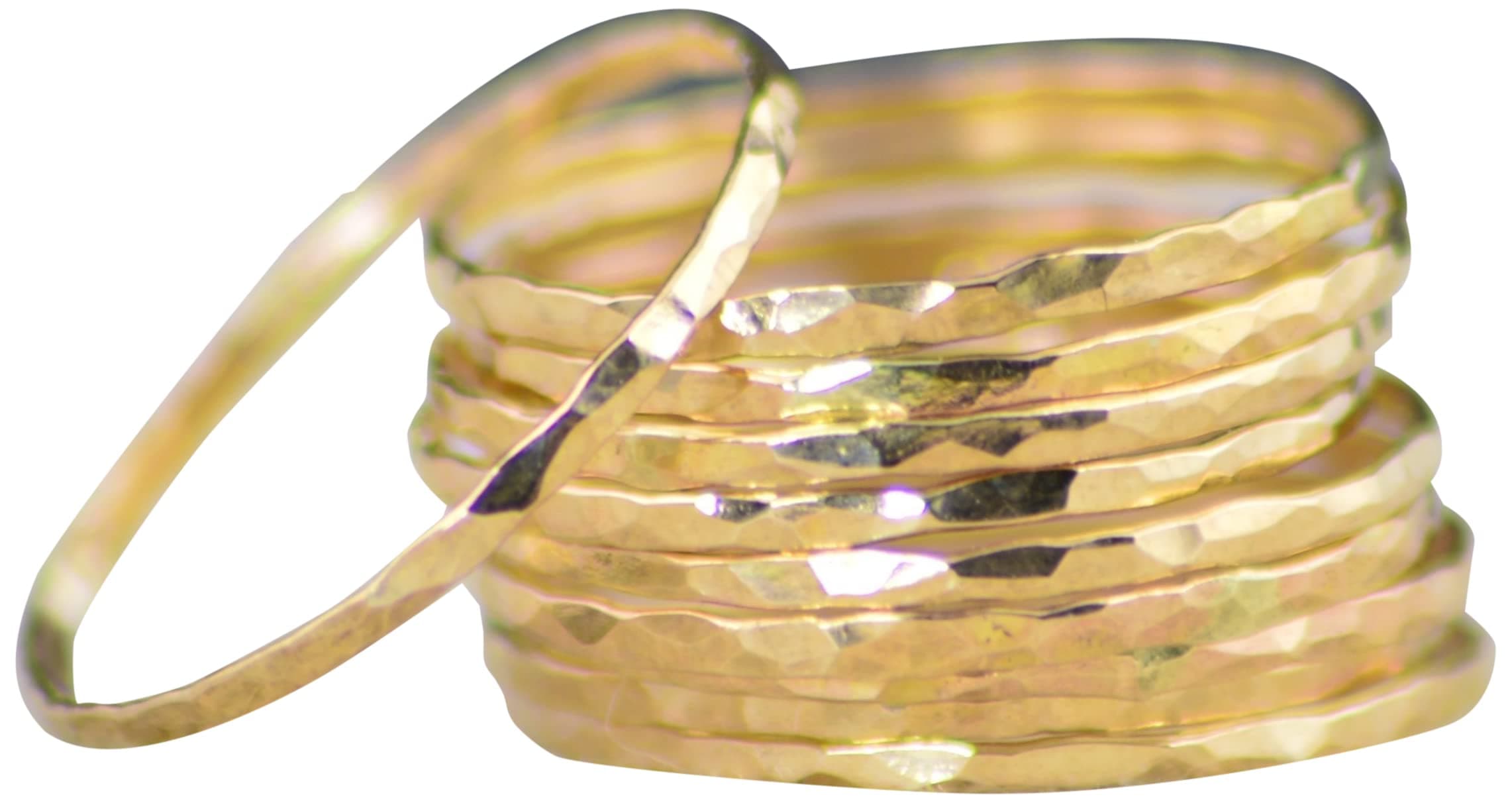 Super Thin 14k Gold Filled Stackable Rings (sold per ring)