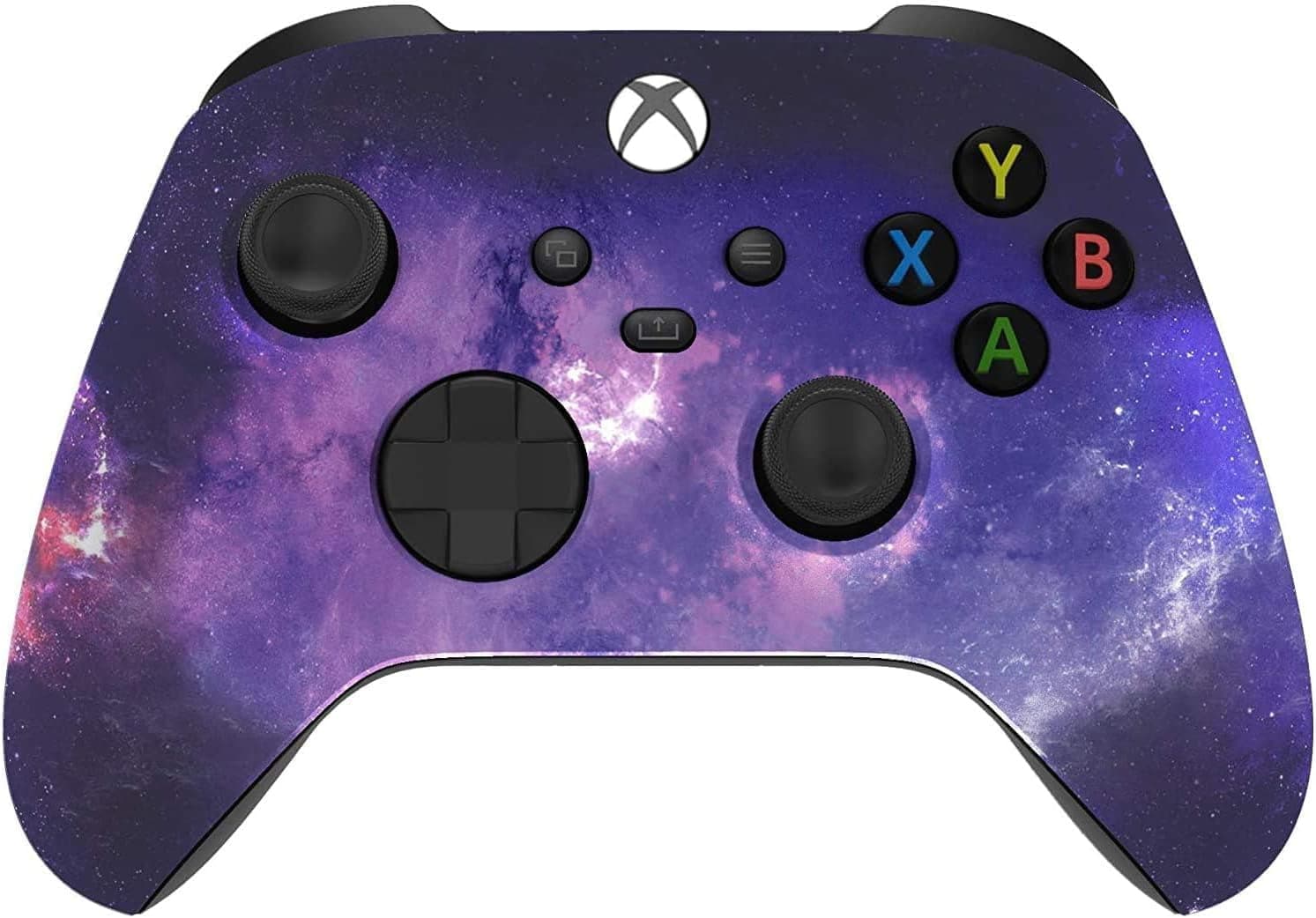 Custom Controller for Xbox Series X/S - One - PC - Custom Gaming Controller -Soft Shell for Comfort Grip X (Galaxy)