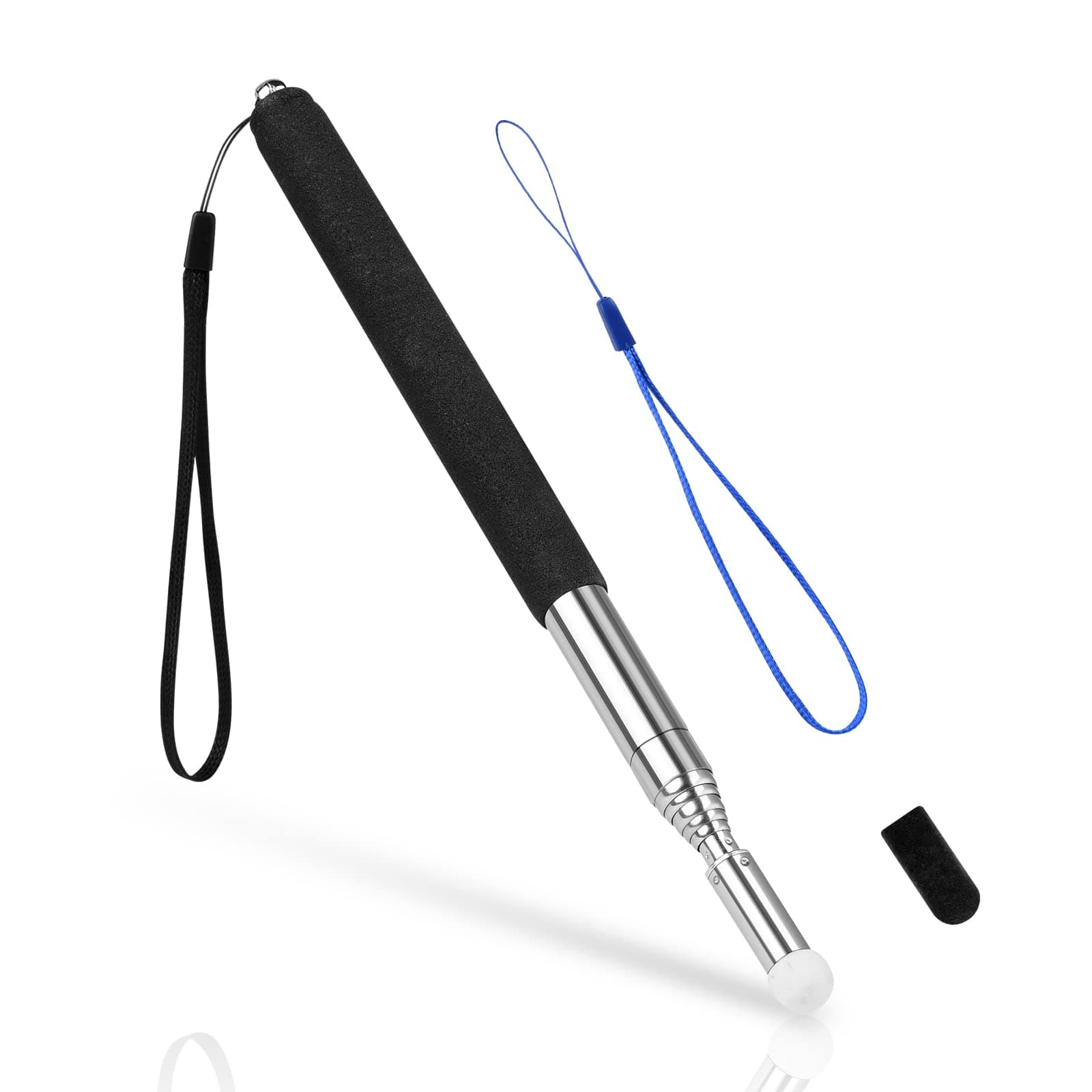 Vicloon Teachers Pointer, Telescopic Pointer Stick, Hand Pointer Extendable Retractable Pointer Teacher Pointer Stick with Lanyard for Presentations Teaching, Lecture,Office