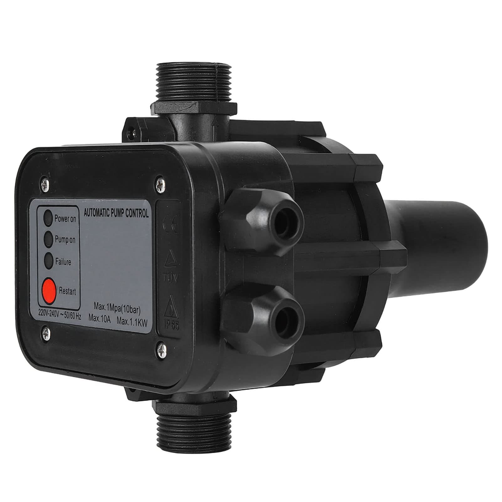 Oumefar 220V Electronic Water Pressure Controller Adjustable Automatic Pressure Switch Electronic Pump Pressure Regulator for Self-Priming Pump