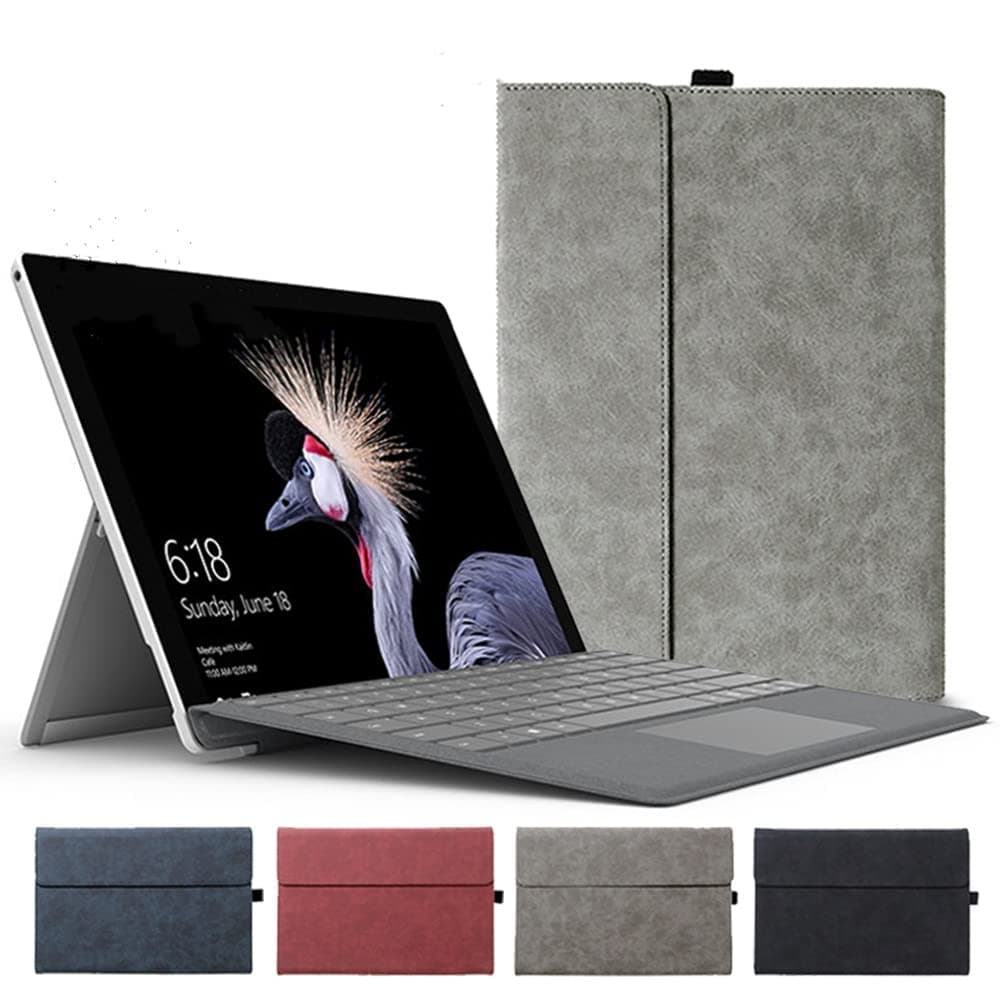 QIYIBOCASE Protective Case for Microsoft Surface Pro 8 Tablet, Surface pro 8 13 inch Case Cover, Compatible with Type Cover Keyboard, Business Cover with Pen Holder Accessories, Gray