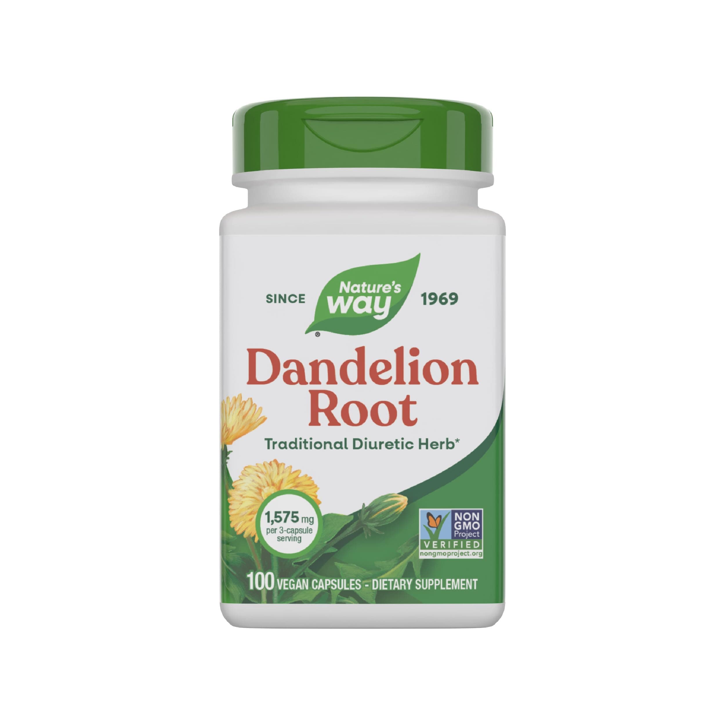 Nature's Way Dandelion Root, 100 Vegetarian Capsules