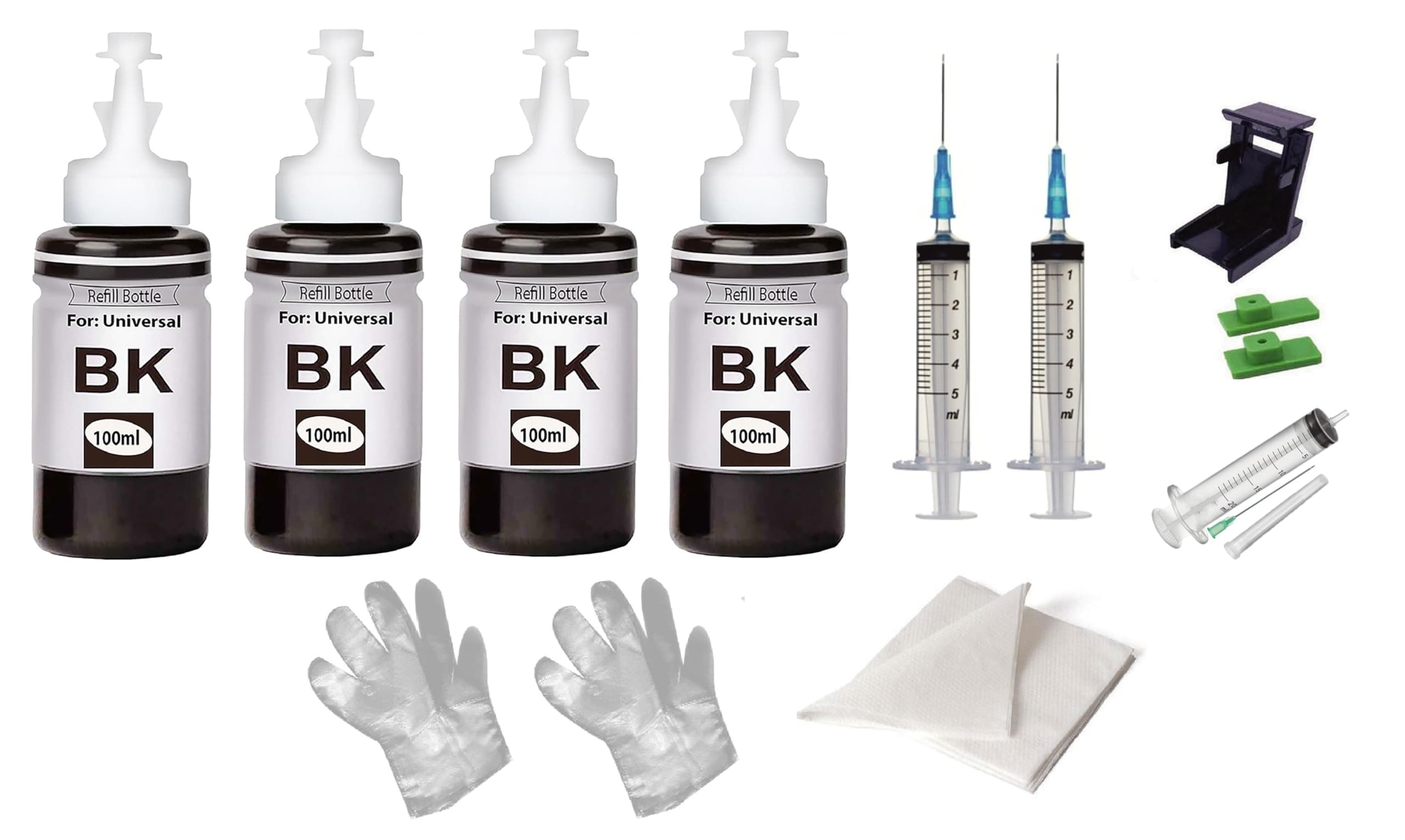 CANOFF Refill Ink for 2723 Multi-Function Deskjet Printers 1210,1211,1212,1213,2330,2331,2332,2333,2722,2723,2729; Deskjet Plus 4121,4122,4123 with Syringes 100ml Ink