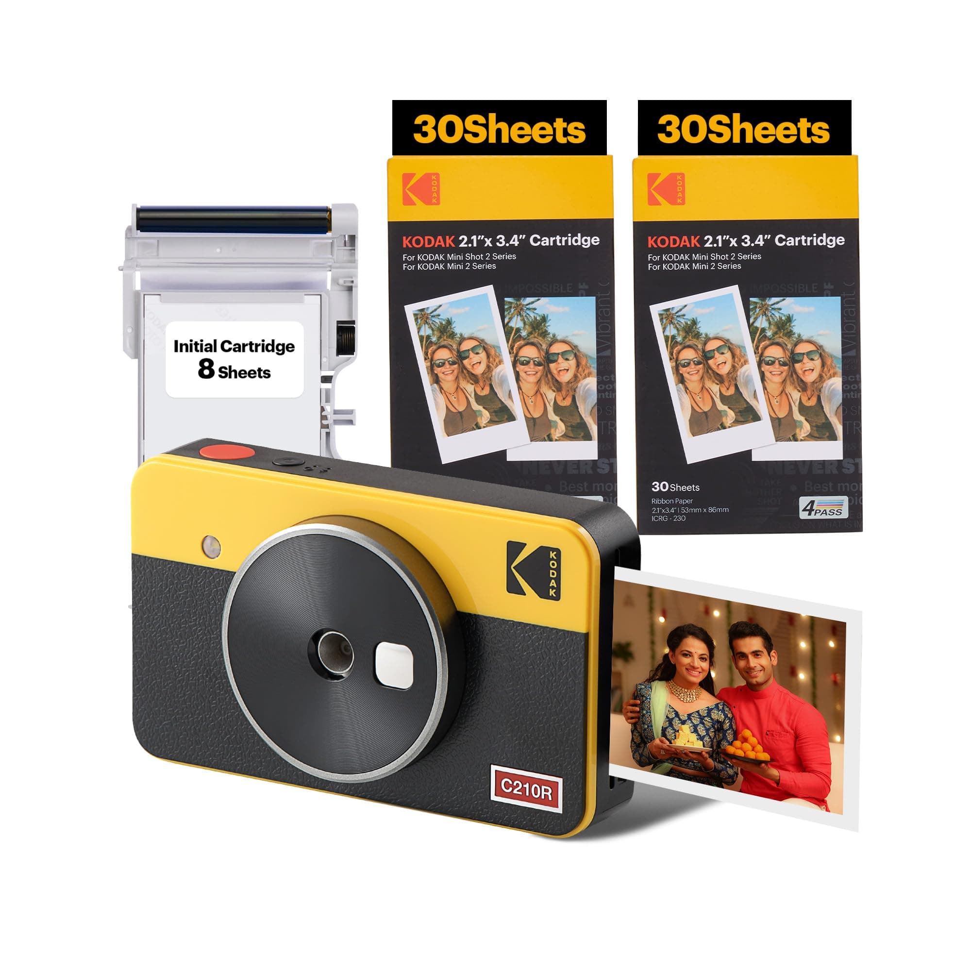 Kodak Mini Shot 2 Retro 2in1 + 68 Sheets Bundle