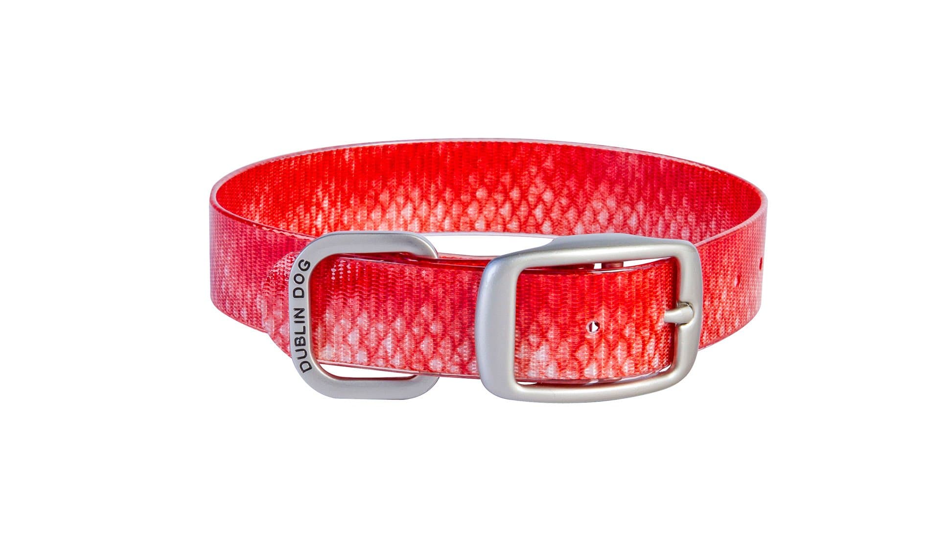 Dublin Dog Waterproof Collar, Large, Red Snapper
