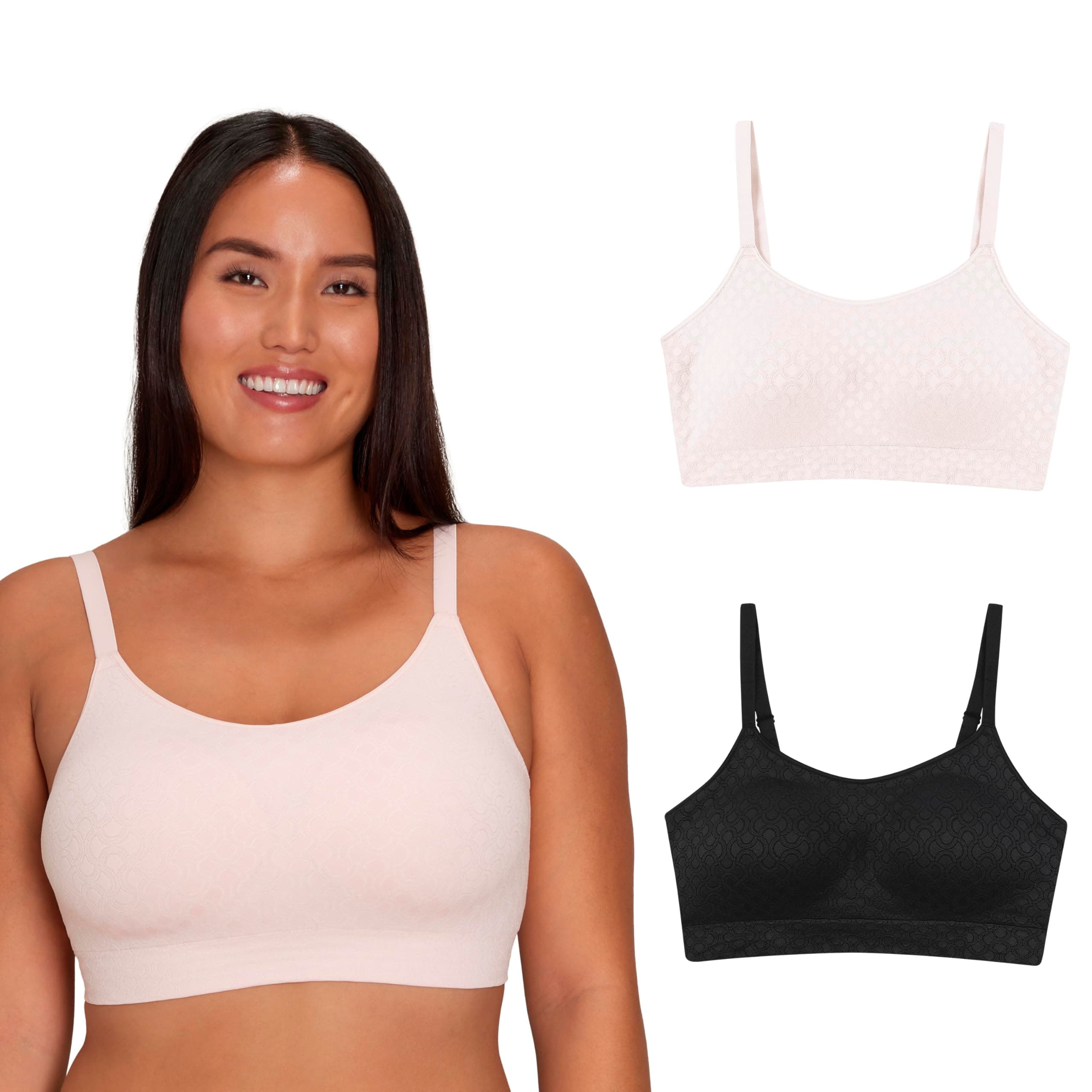 Womens Smoothing Full Coverage Wireless Bra Us4p31, 2-Pack, Sizes S-3x, M+-XL+