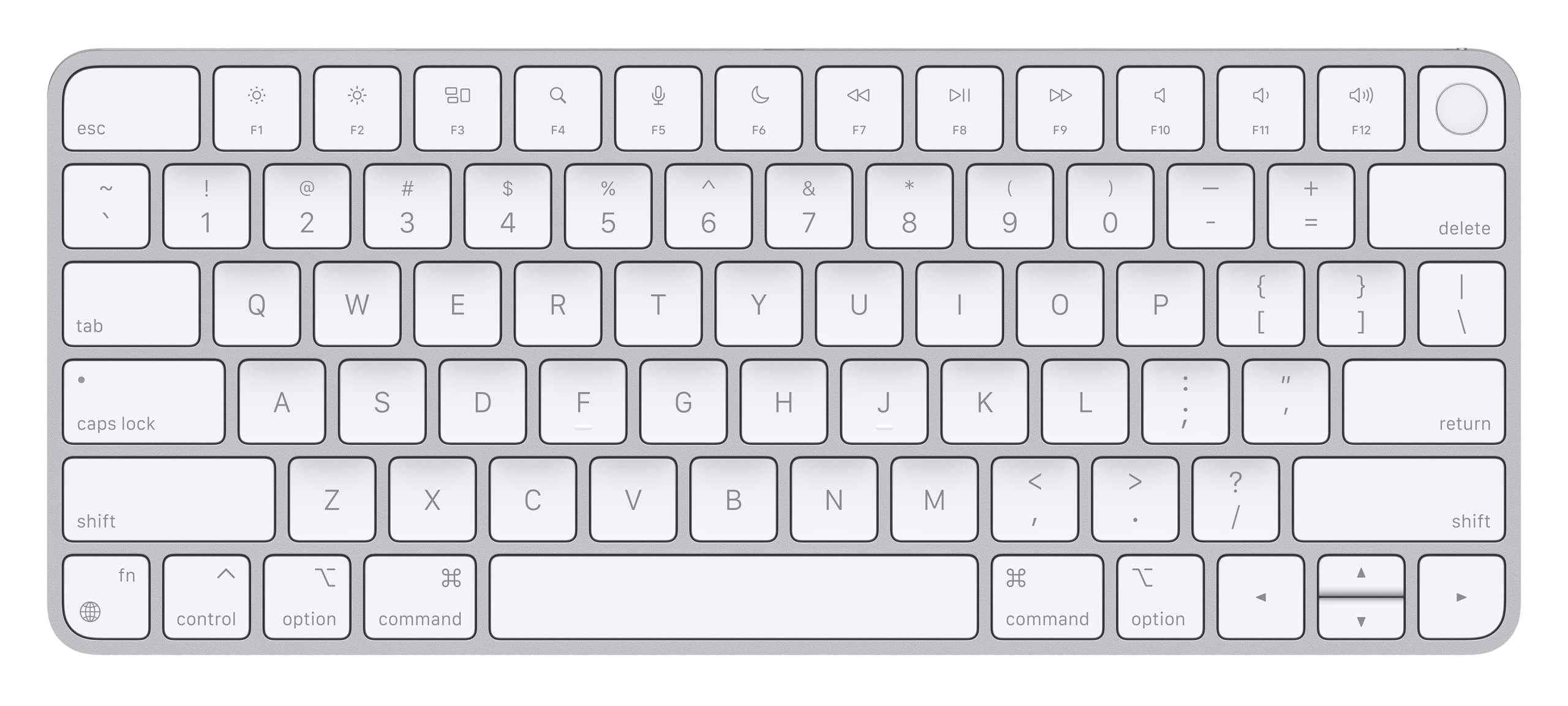 AppleMagic Keyboard with Touch ID (for Mac computers with Apple silicon) - US English - Silver