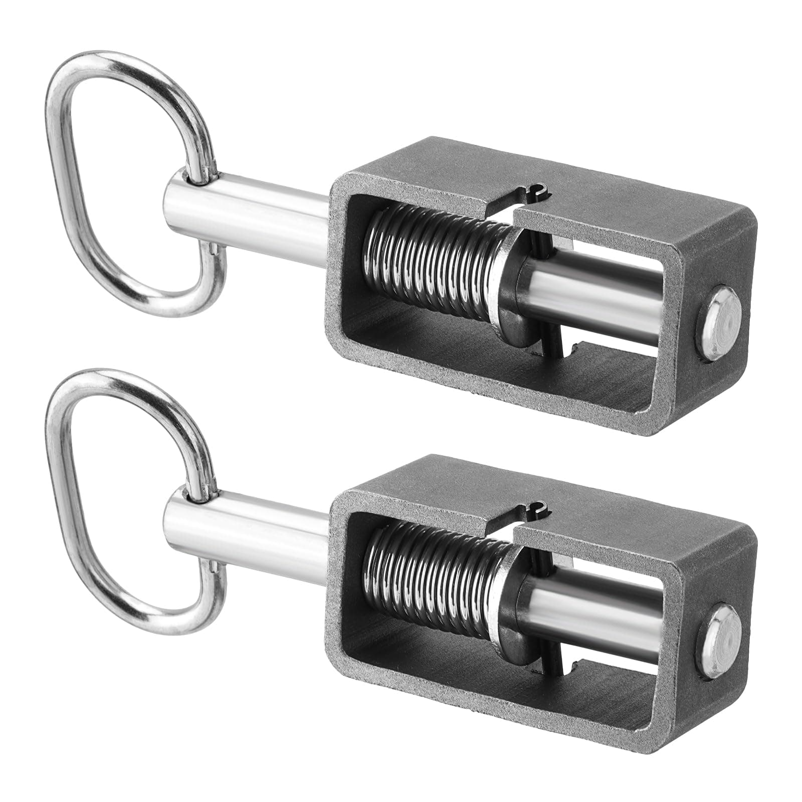 SPARKWHIZ Weld-On 5/8" Spring Latch Assembly with Plain Tube, Trailer Gate Latch, Pack of 2