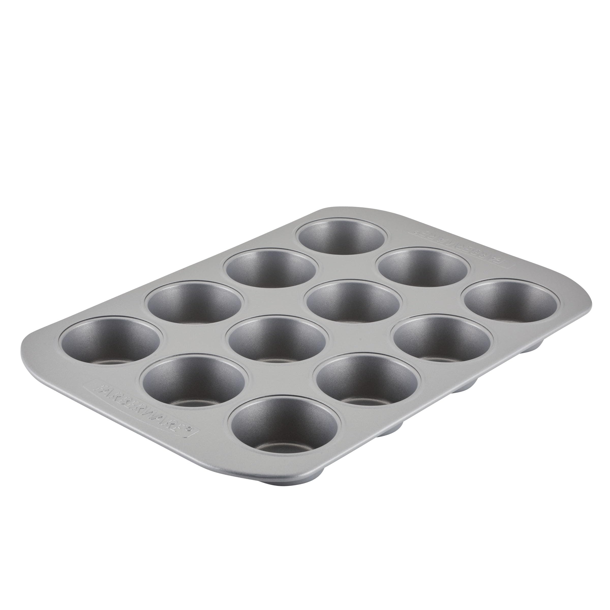 12-c. Nonstick Nonstick Bakeware Muffin Pan, Gray