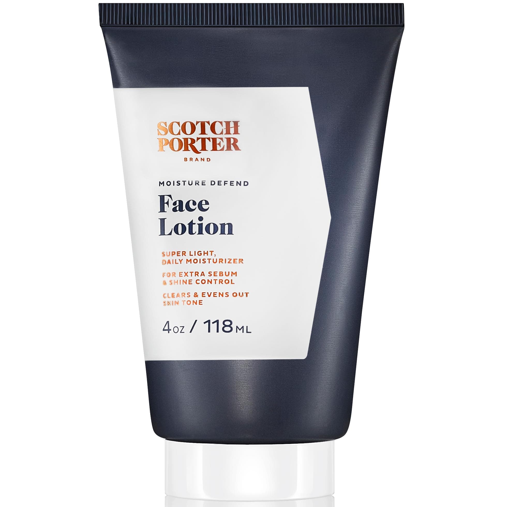 Moisture Defend Face Lotion for Men | Controls Shine, Sooths & Evens Out Skin Tone | Free of Parabens, Sulfates & Silicones | Vegan | 4oz Bottle