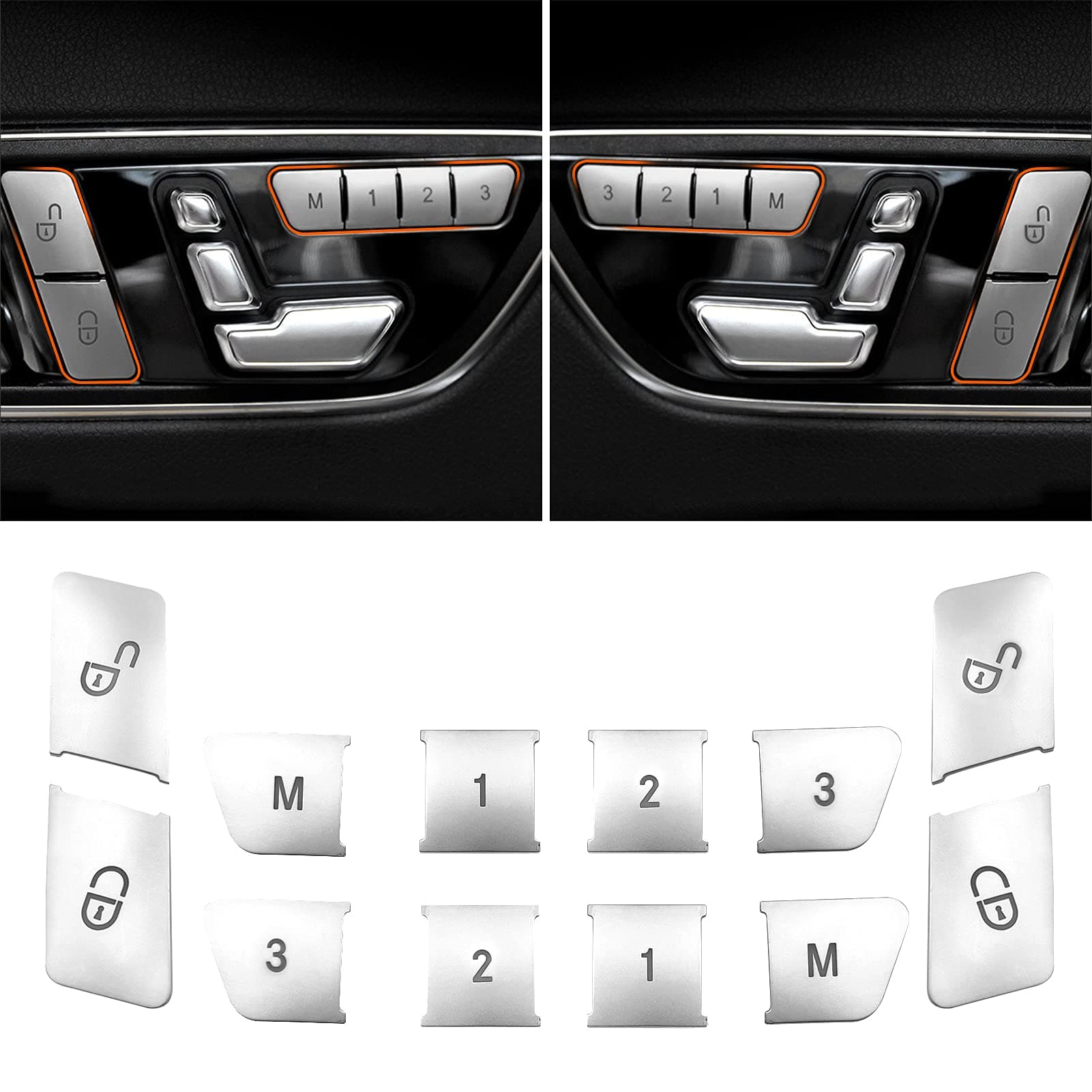 Door Lock Button and Seat Memory Button Sticker
