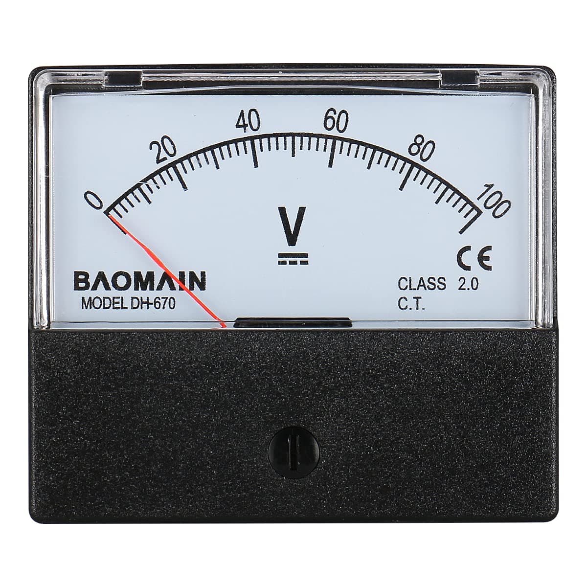 Voltmeter DH-670 DC 0-100V Rectangular Class 2.5 Analog Panel Volt Voltage Meter
