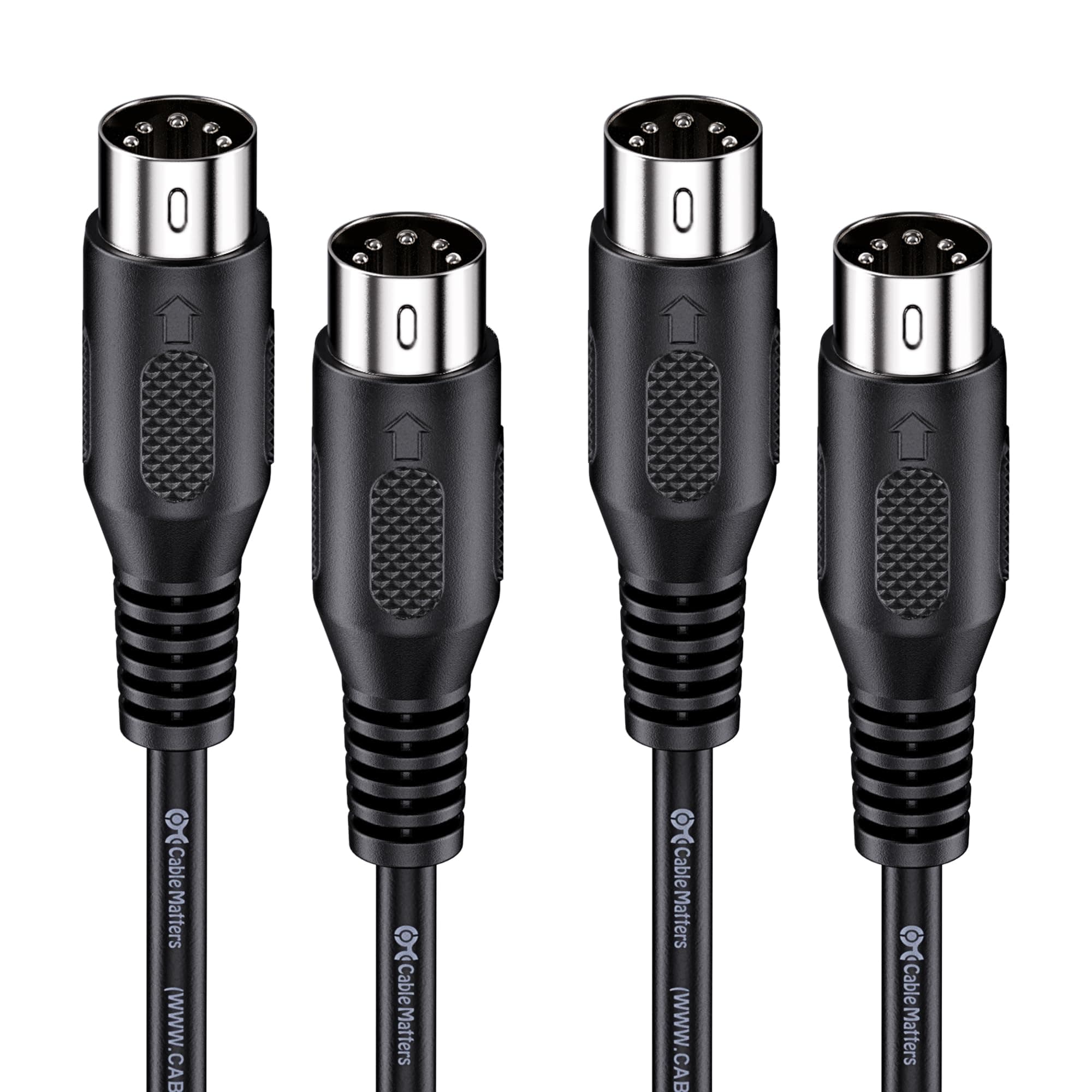 Cable Matters 2-Pack 5 Pin DIN MIDI Cable, 5 Pin MIDI Cable - .9m