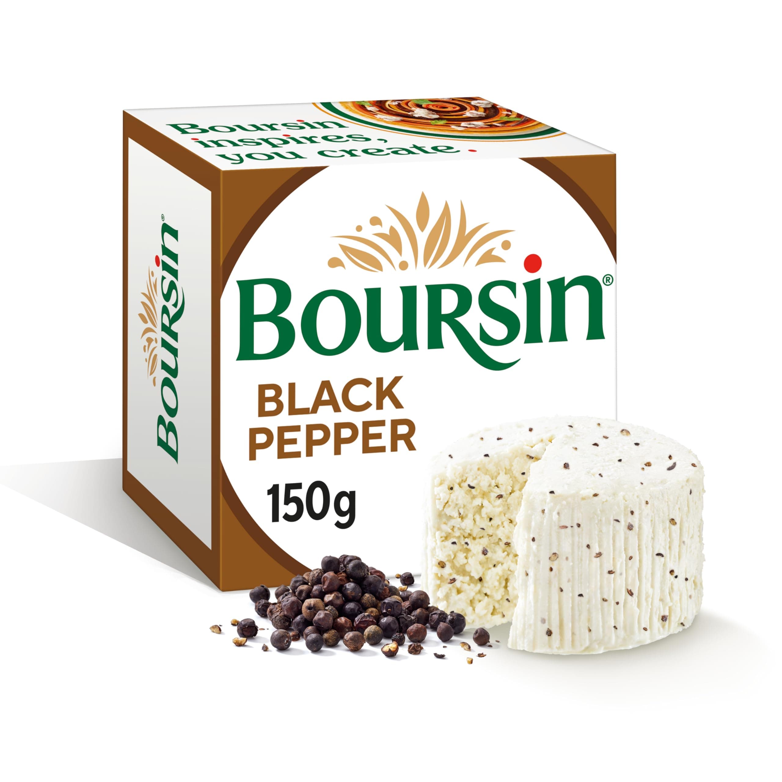 Boursin Soft Cheese with Pepper, 150g