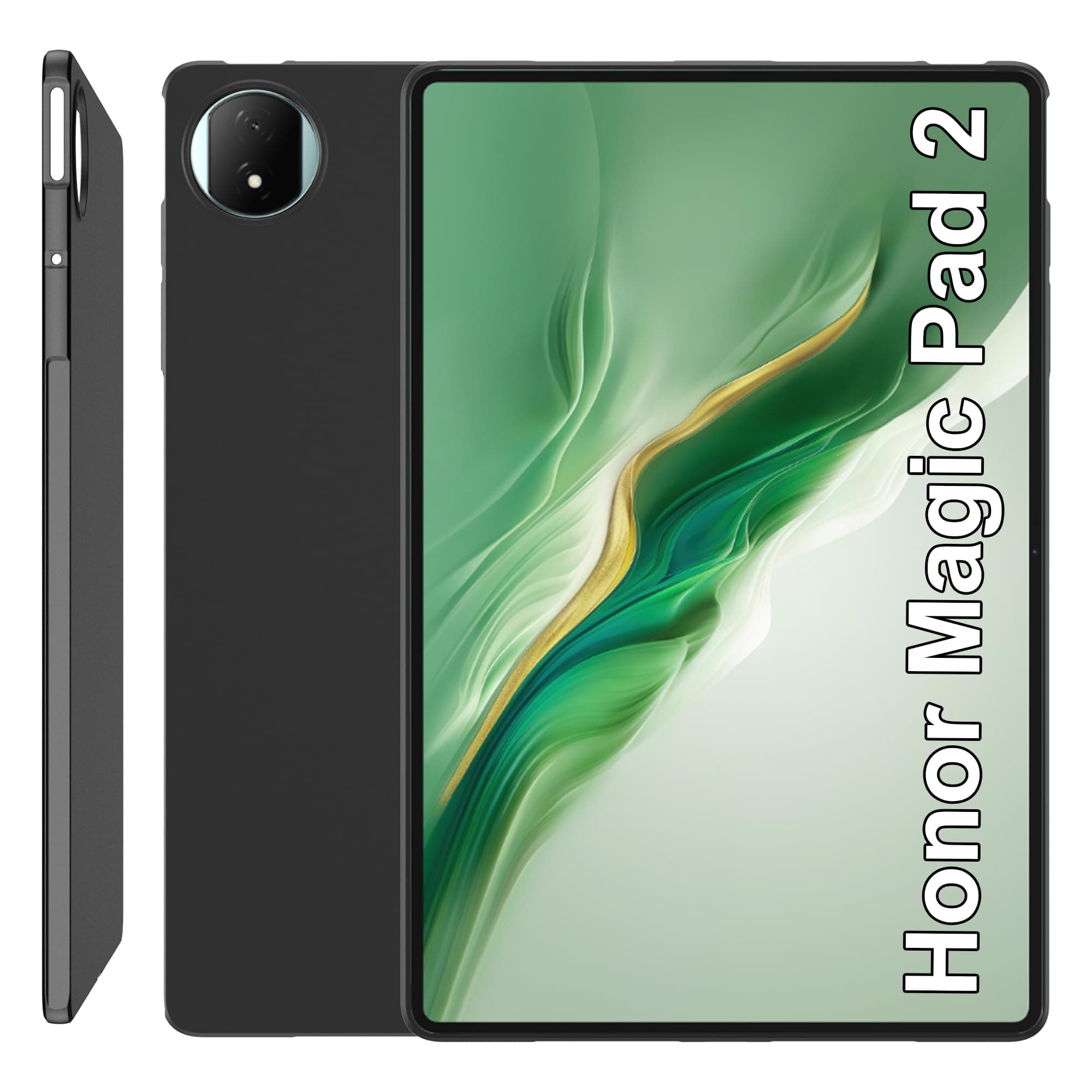 Case for Honor Magic Pad 2 (2024) Tablet Case Cover, Ultra Thin Lightweight Protective Case, Soft TPU Thin Shockproof Tablet Protective Case (Black)