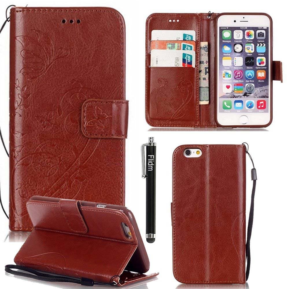 iPhone 7 Leather Case,7 Phone Case,iPhone 7 Case,Flidm iPhone 7 PU Leather Wallet Case Protective Flip Stand Cover for iPhone 7#004