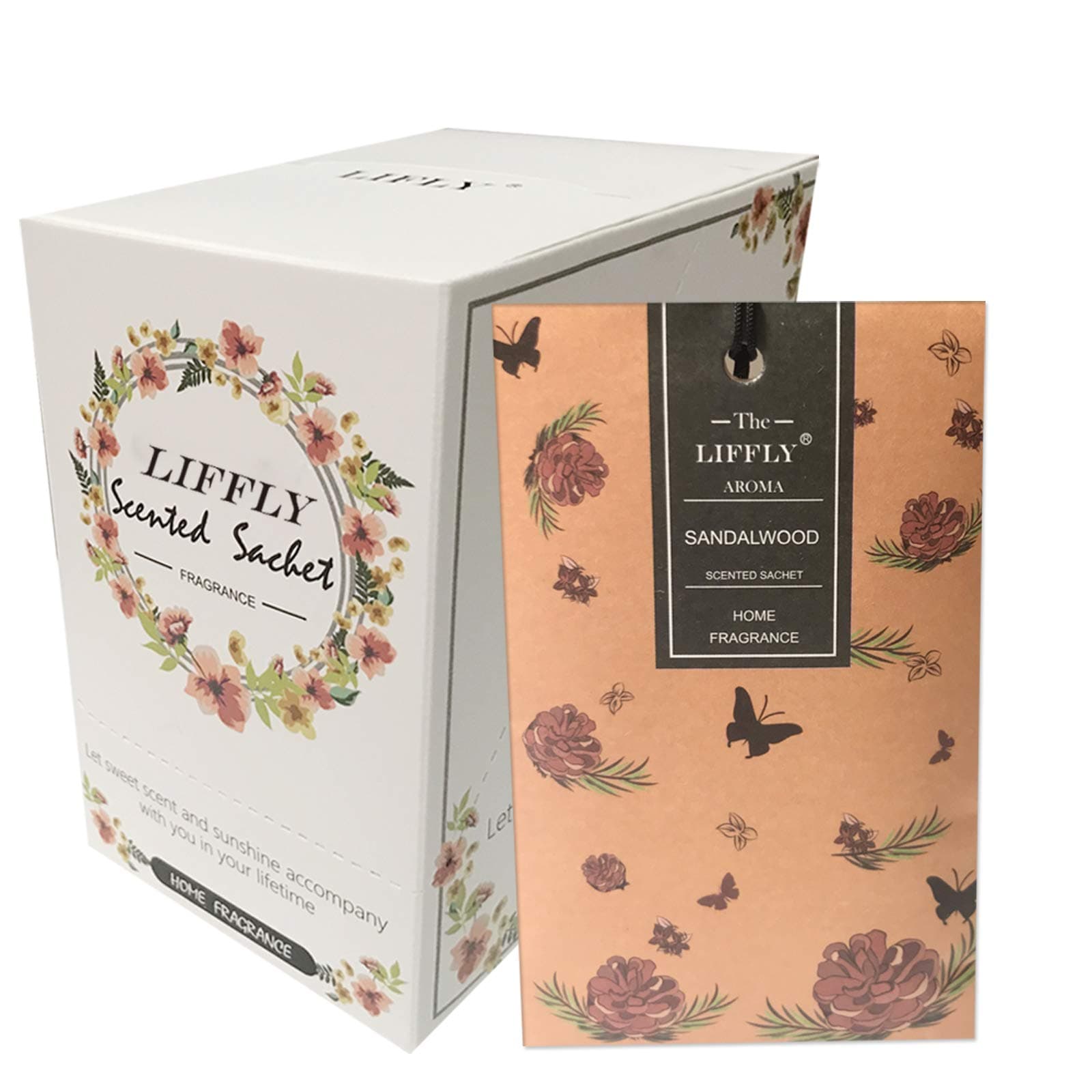 14 Packs Sandalwood Scented Sachets for Drawers and Closets