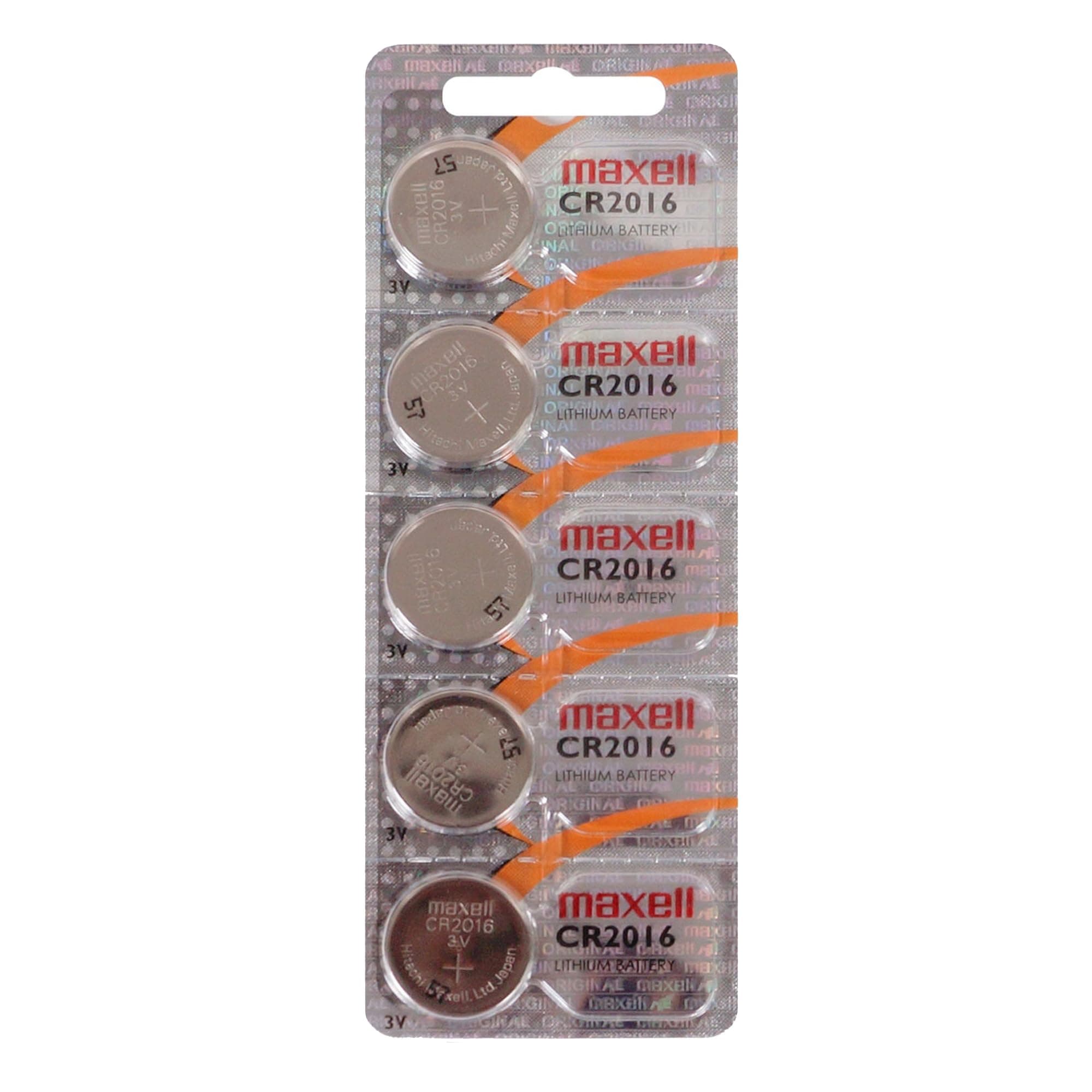 Maxell CR2016 3V Lithium Cell Battery (5pcs per pack)