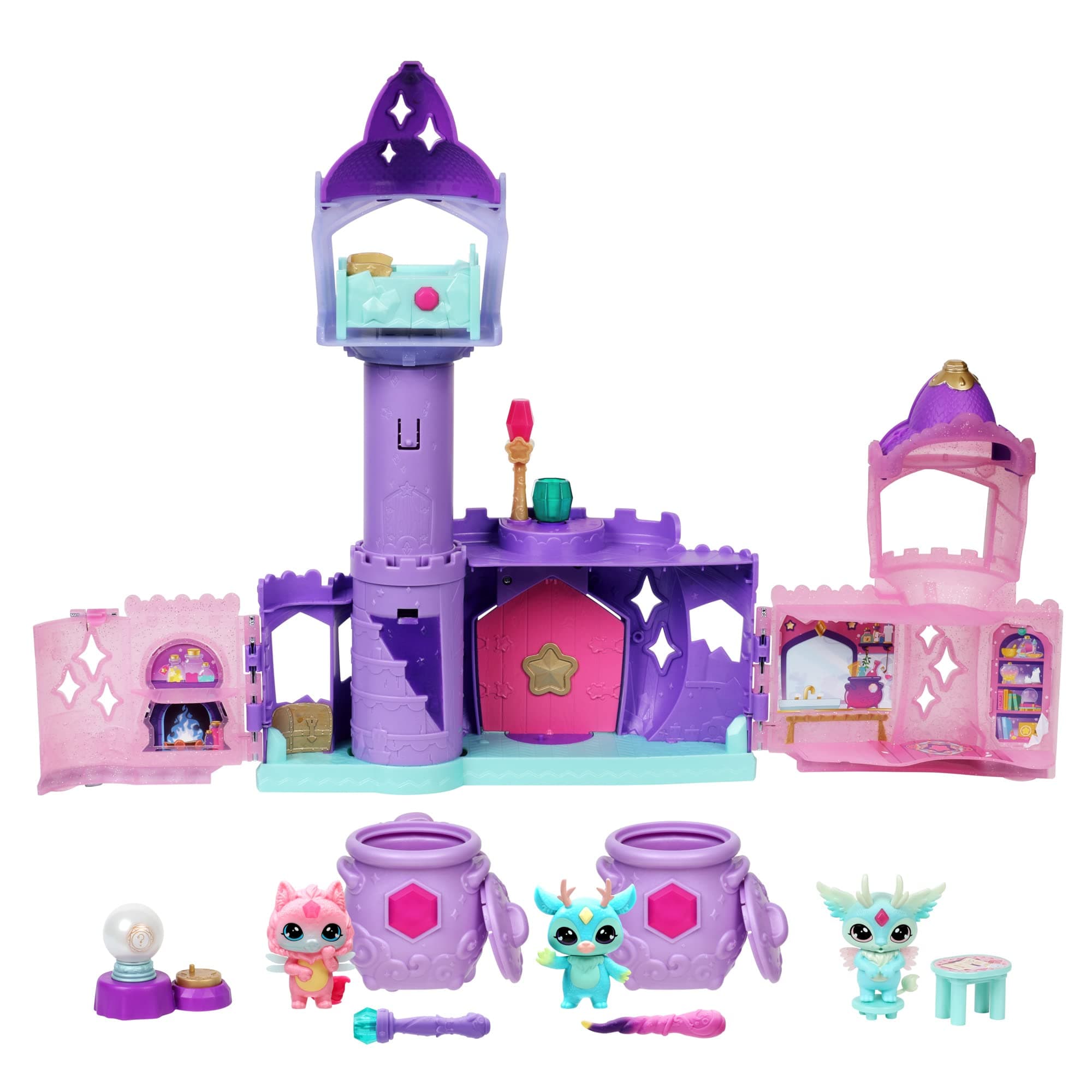 Magic Mixies Mixlings Magic Castle Playset Super Pack, Expanding Playset with Magic Wand That Reveals 5 Magic Moments and 2 Collector's Cauldrons, for Kids Aged 5 and Up | Amazon Exclusive