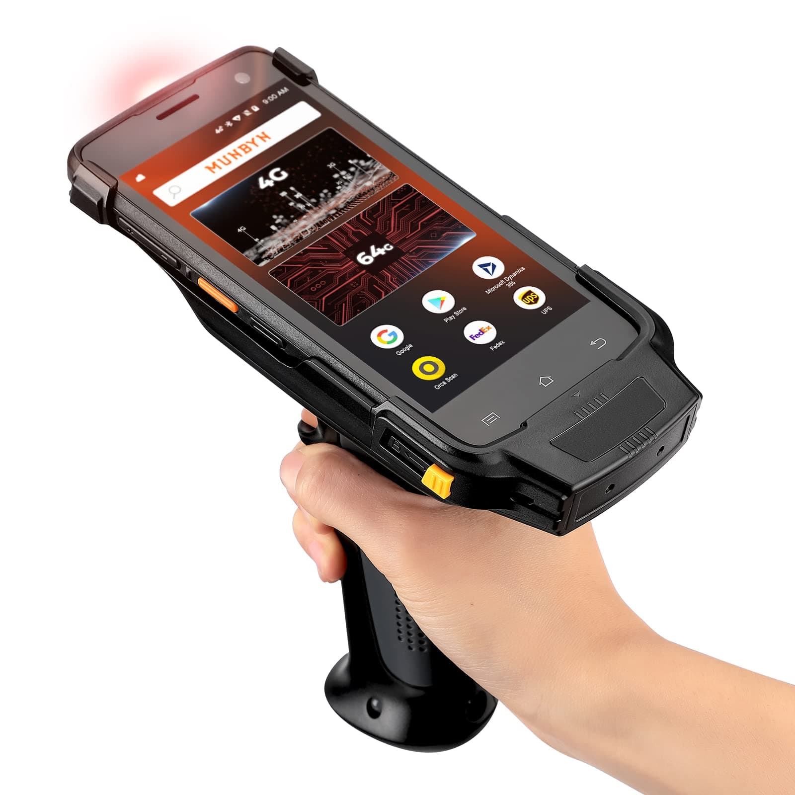 MUNBYN Android Barcode Scanner with Full Screen, Android 8.1 Zebra Barcode Scanner SE4710 Engine, 5.5" PDA, NFC Handheld Mobile Computer, 4G BT, Wireless Inventory Scanner Data Collector