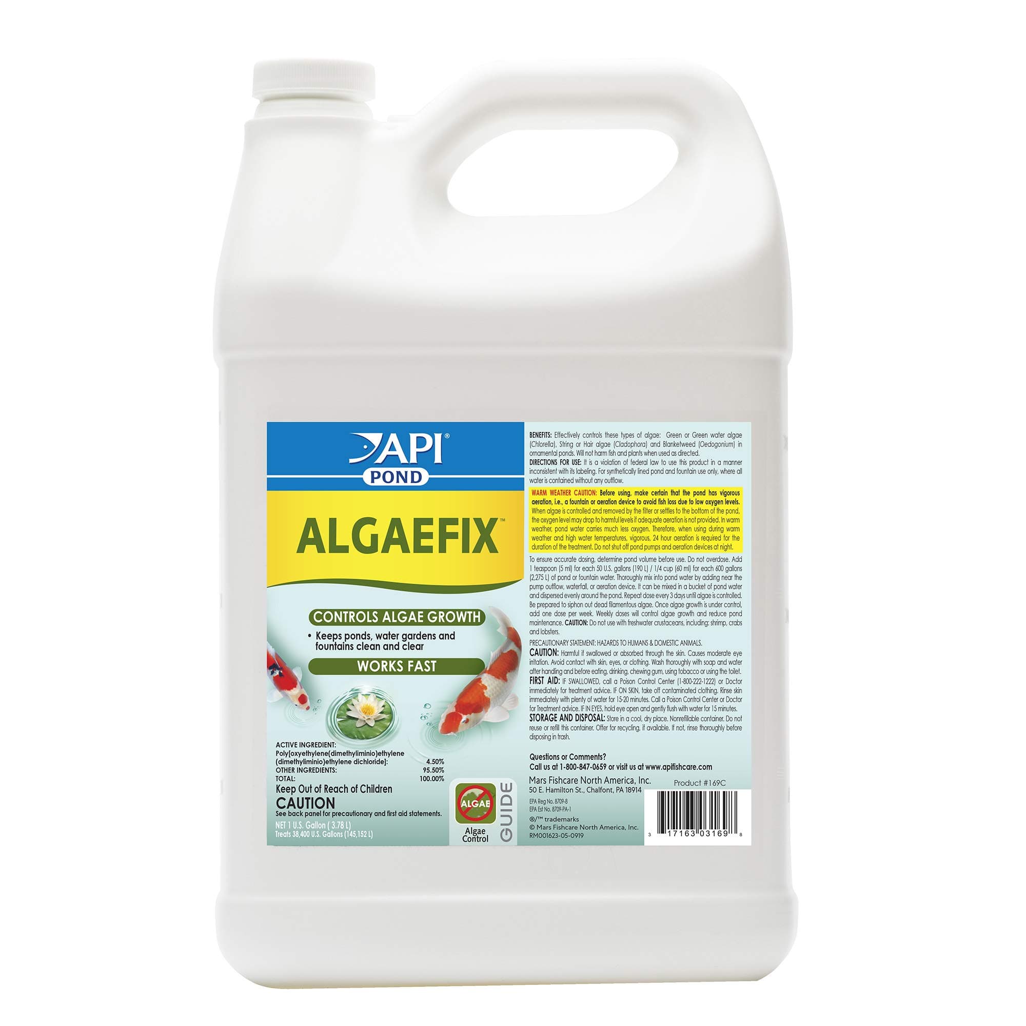 API POND ALGAEFIX Algae Control Solution 1-Gallon Bottle