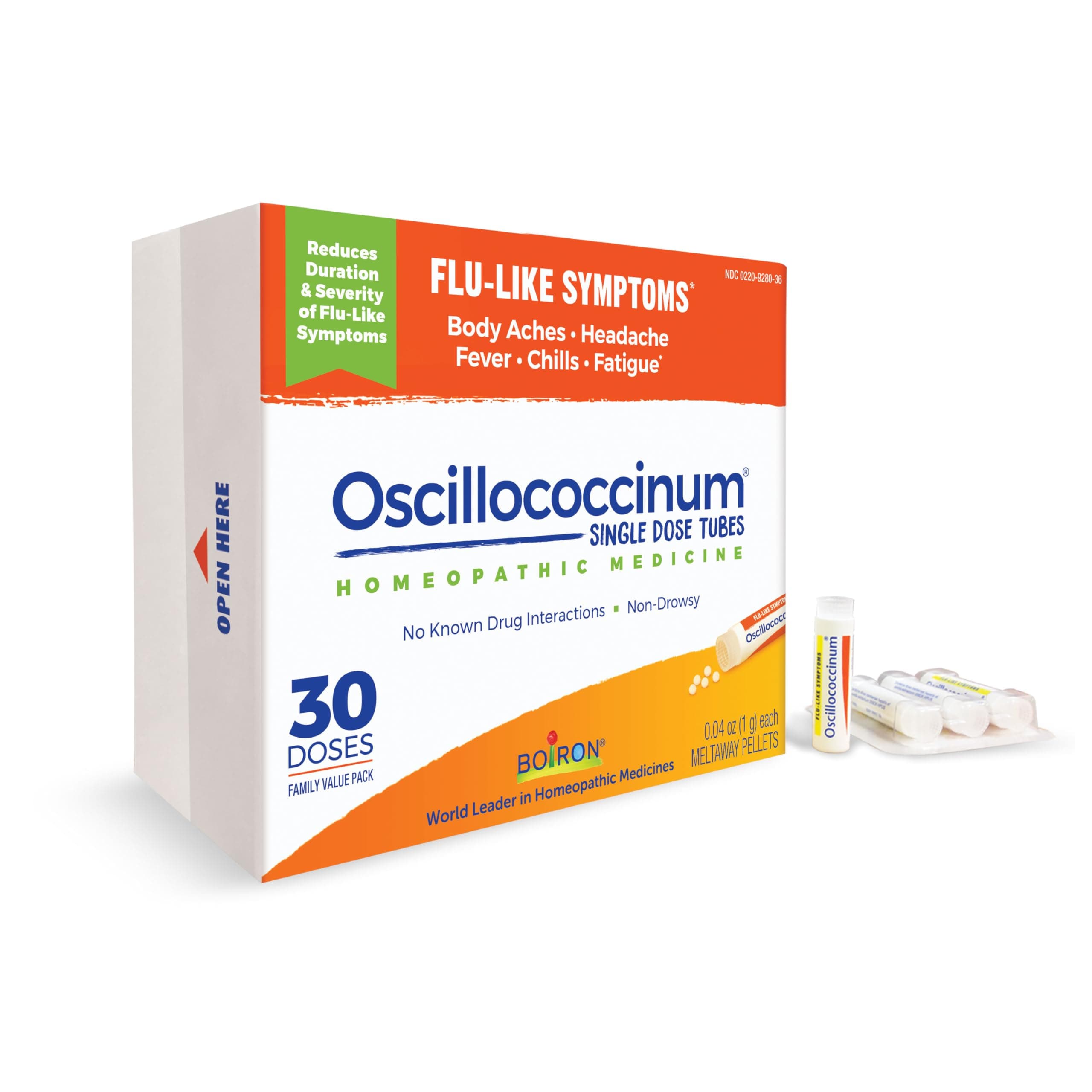 Boiron Oscillococcinum for Relief from Flu-Like Symptoms of Body Aches, Heada...