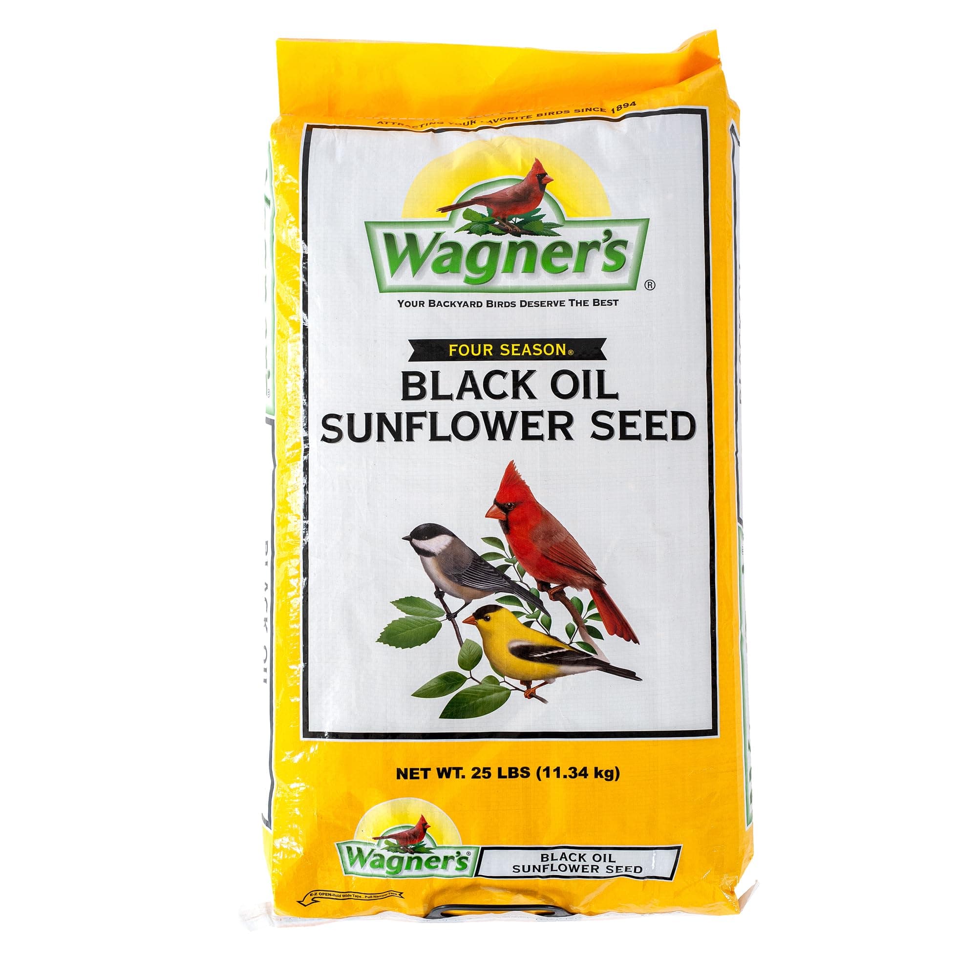 76027 Black Oil Sunflower Wild Bird Food, 25-Pound Bag