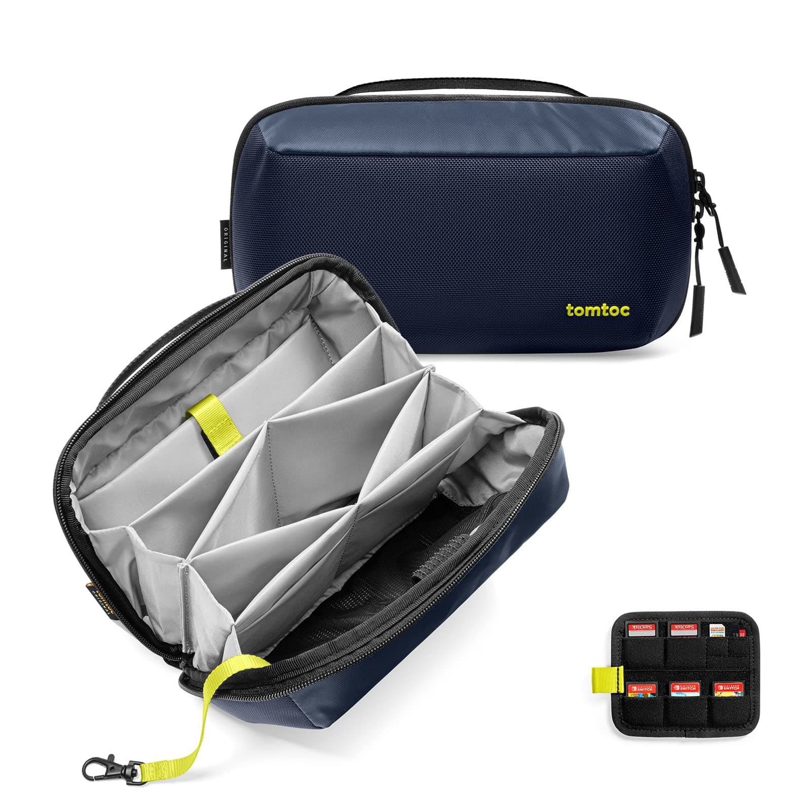 tomtoc Gadget Pouch, Accessory Bag, Large Capacity, MacBook Adapter Storage, Cable, Power Bank, Hard Drive, USB Drive, Computer Peripheral Accessories, Universal Bag, Water Repellent, For Travel,