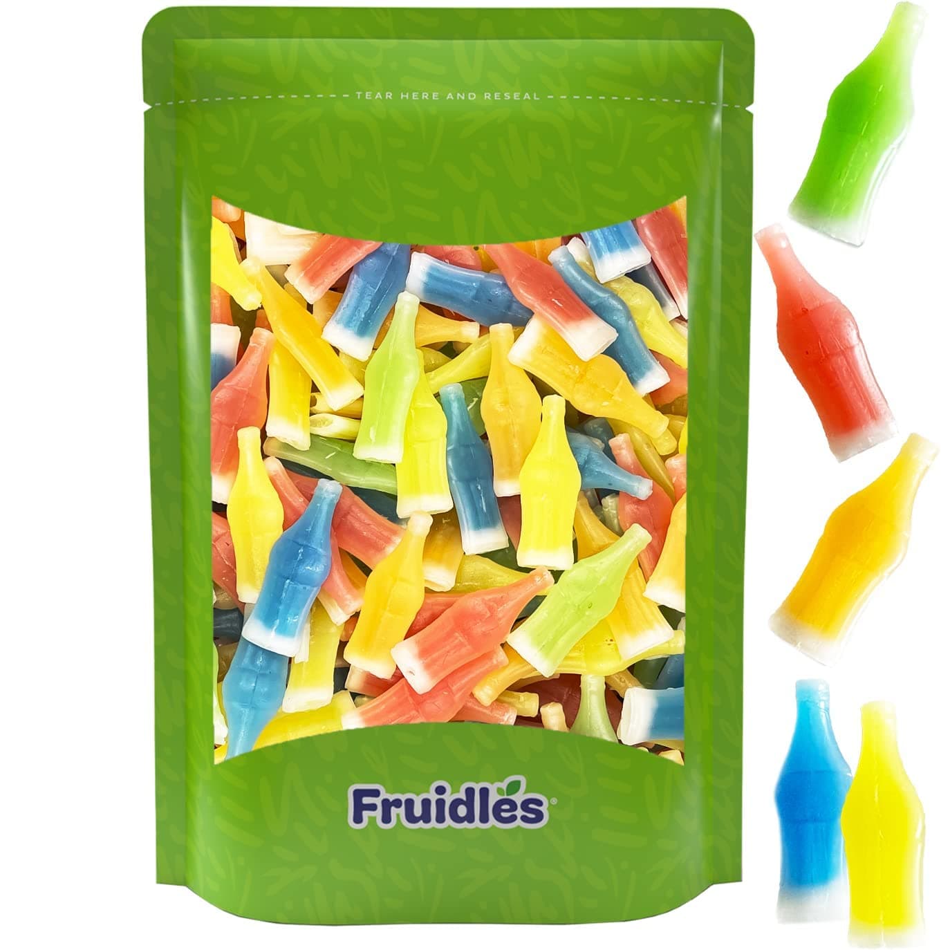 Fruidles Original Wax Bottles Candy Drinks, Half Pound Liquid Filled Mini Drinks, Party Favorite Treats (Half Pound)