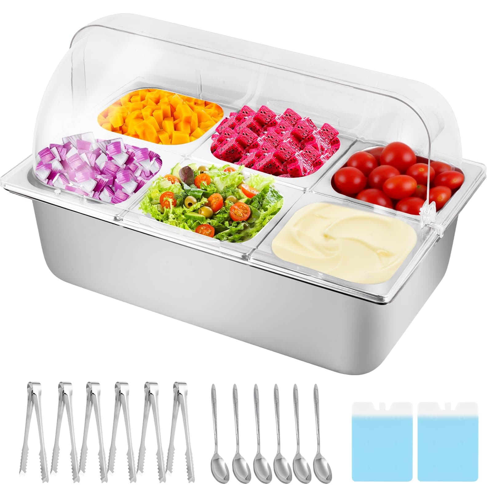 Ice Food Serving Display Container