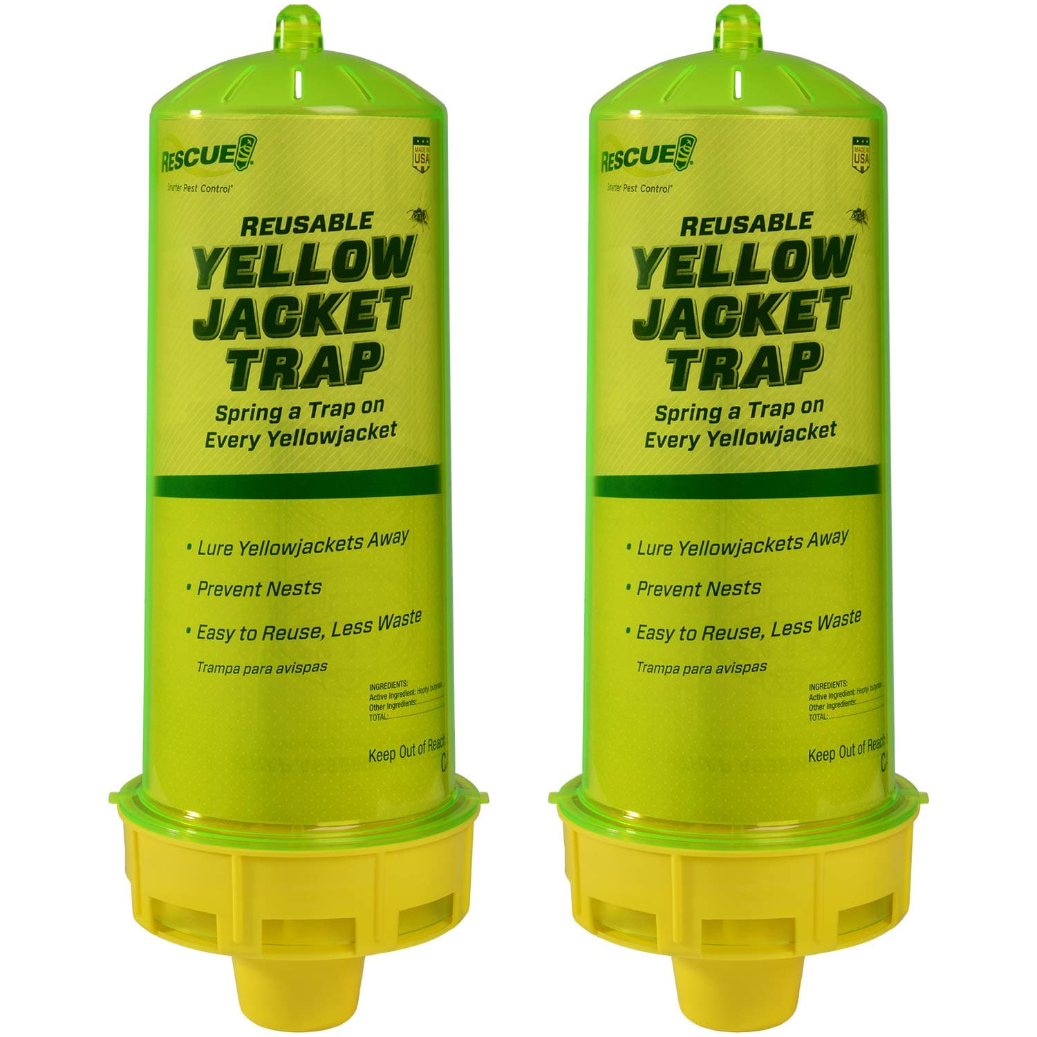 Reusable Yellowjacket Trap – Includes Attractant - 2 Traps