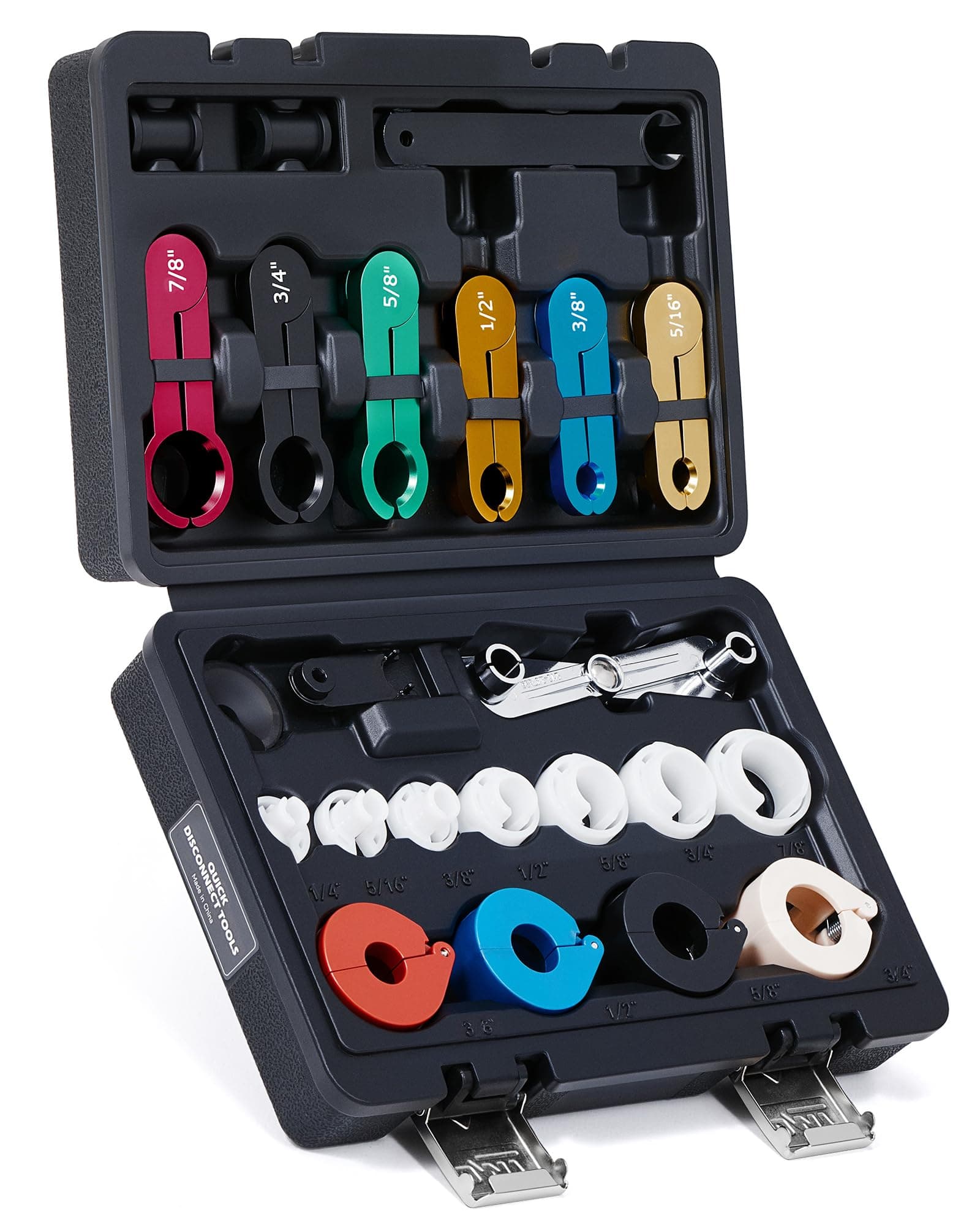 Master Quick Disconnect Tool Set, 25pc Line Disconnect Tool Kit for A/C Fuel & Transmission Systems, Fuel Line Disconnect Tools for Mechanics Compatible with Ford Chevy GM More, Black