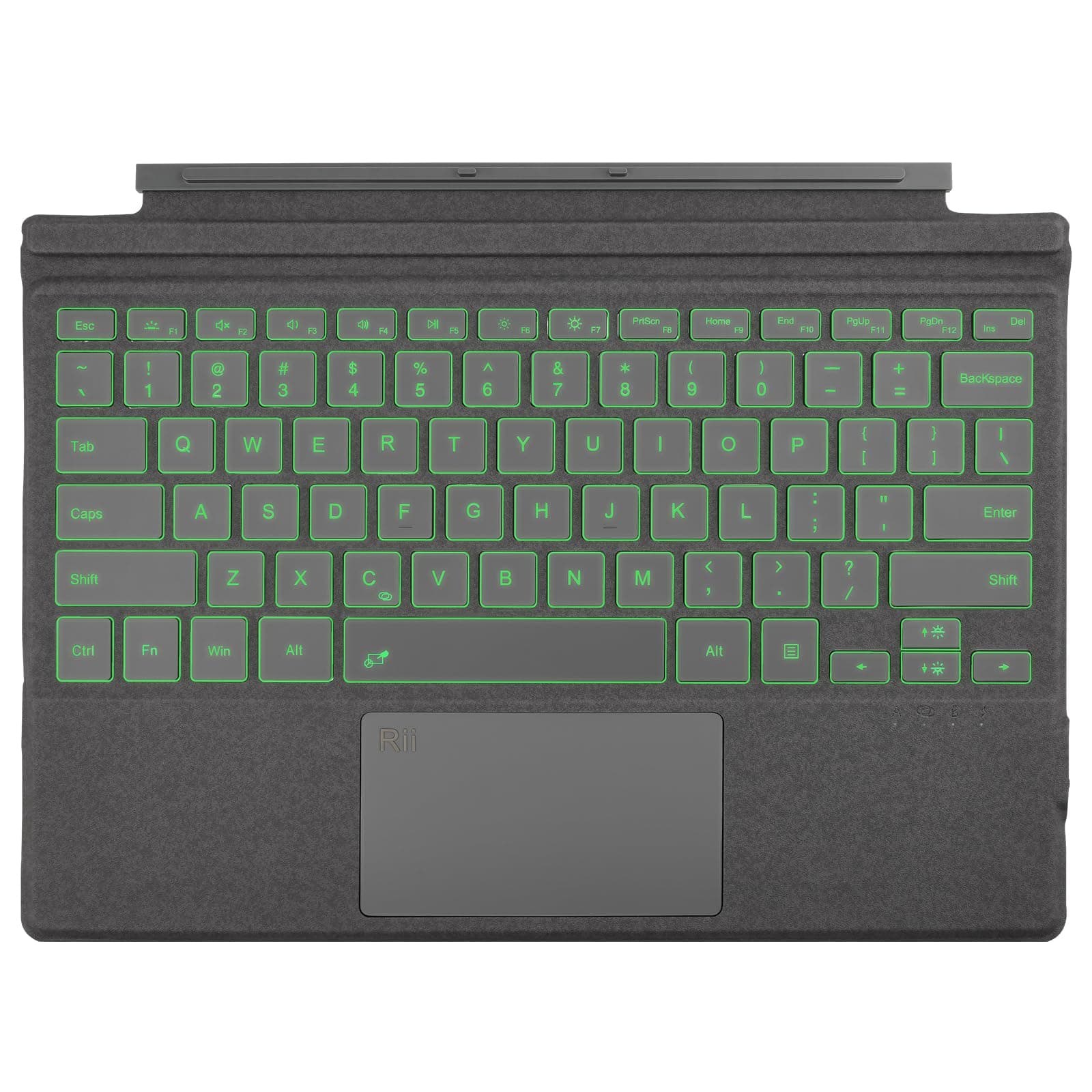 Surface Pro 7 Keyboard, Bluetooth 5.2, 7-Color Backlight, Compatible With Microsoft Surface Pro 7 Plus/6/5/4/3, Gray