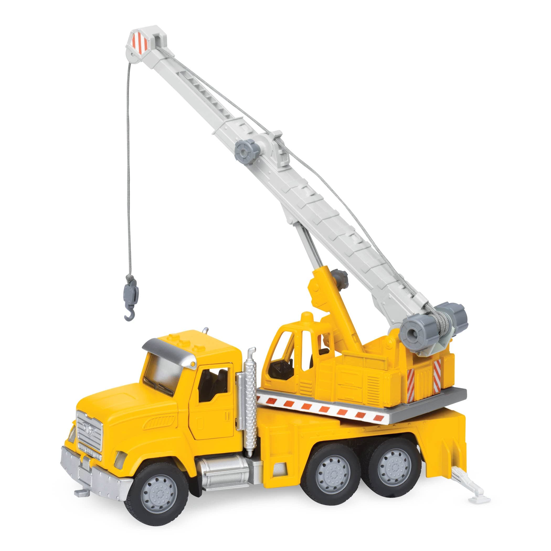 Driven by Battat – 7-Inch Crane Truck Toy with Lights & Sounds, Movable Parts, Construction Vehicle for Boys & Girls, Durable Design, Realistic Details, 3+ Years Toy for Kids