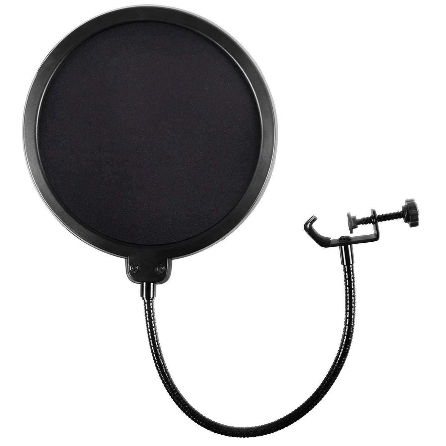 Earamble Studio Microphone Pop Filter Round Shape Mic Wind Mask Shield Screen Earamble Studio Microphone Pop Filter Round Shape Wind Mask Shield Screen with Stand Clip …