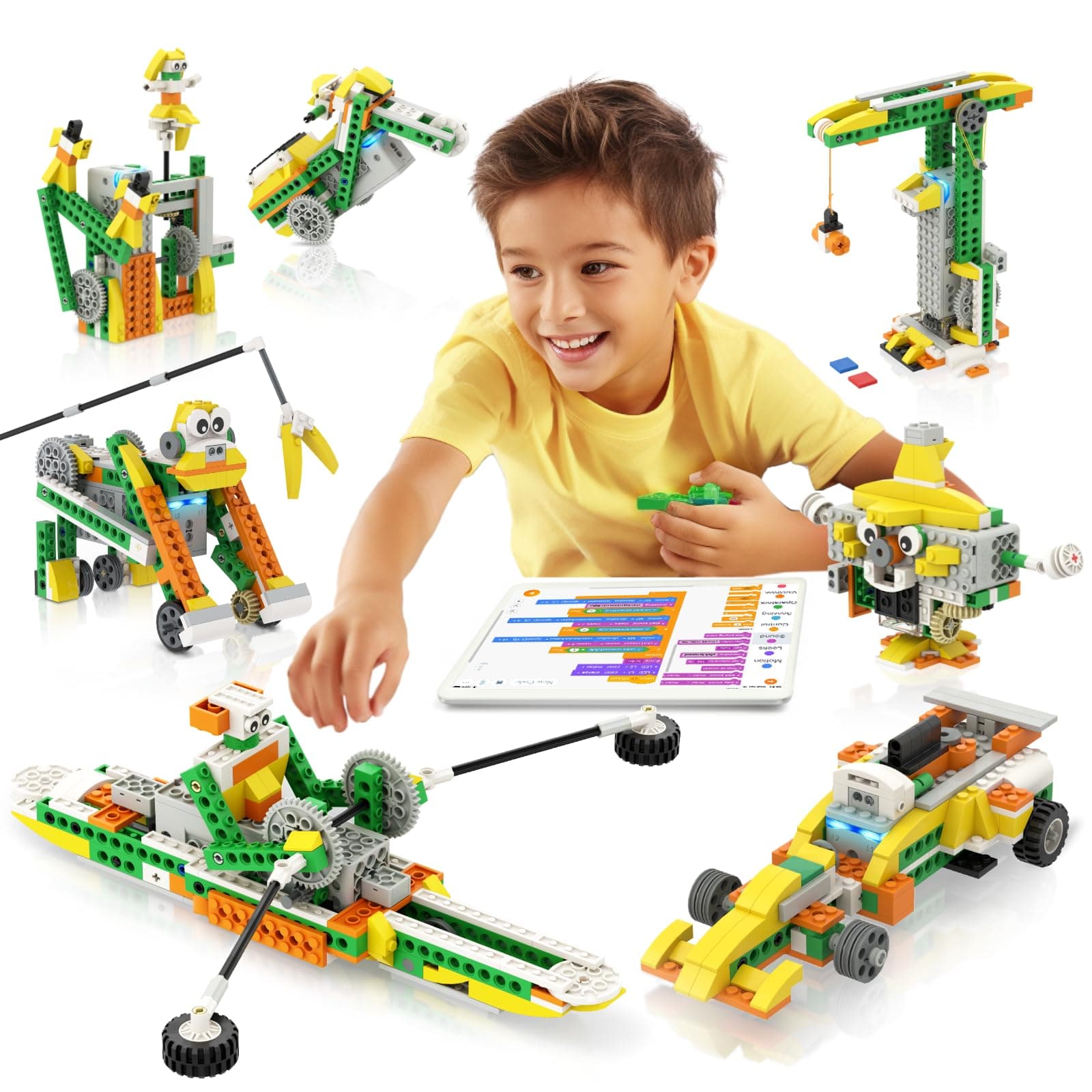Q Robot Building Kit, 20-in-1 Programmable APP RC Car Robotics Coding Kit, STEM Projects Educational Birthday Gifts for Boys Girls Kids Aged 6-12 (233 Pieces)