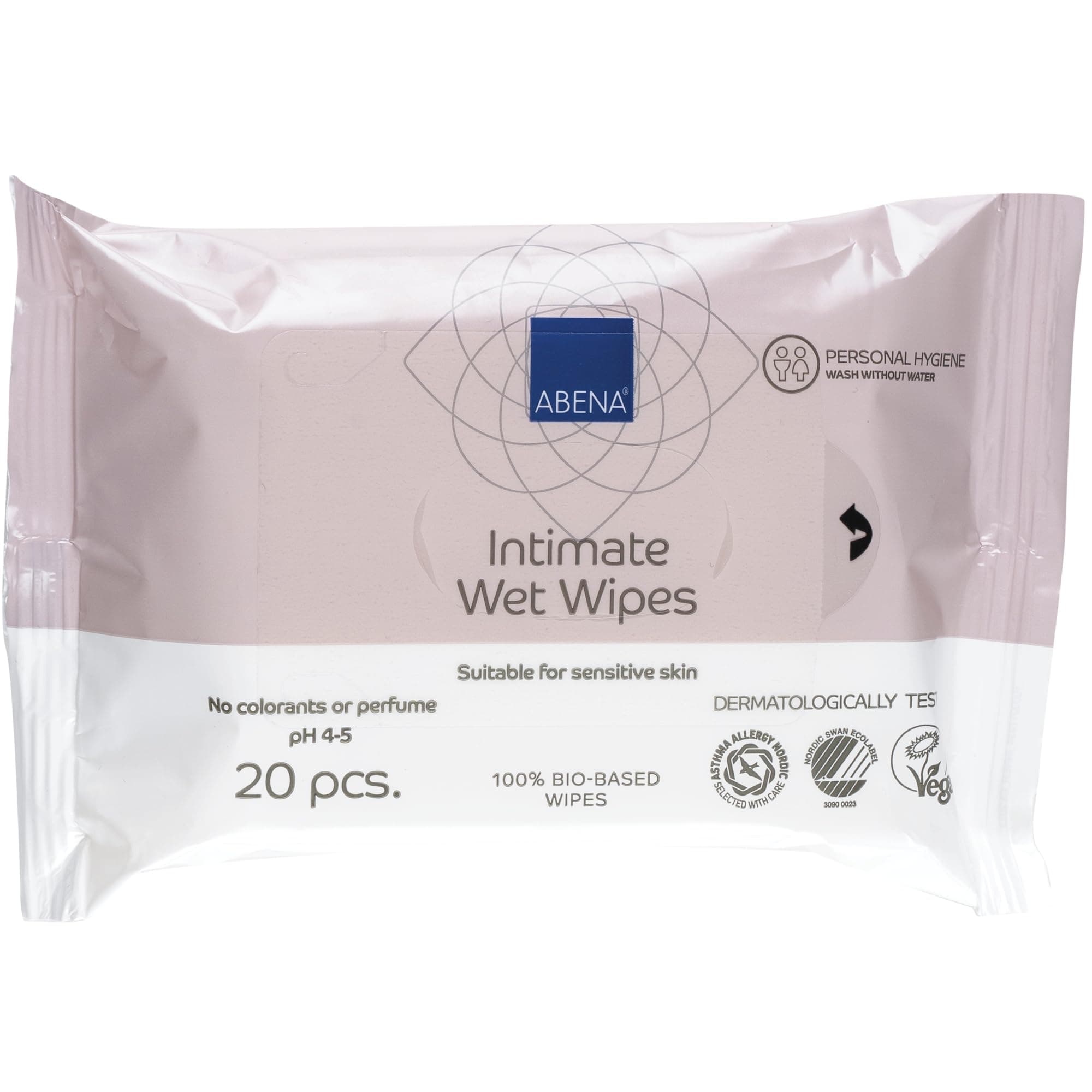 Intimate Wipes | Pack of 20 Body Wipes | Intimate Wipes for Women and Men | Compostable Antibacterial Body Wipes | Fragrance Free | Dermatologically Tested
