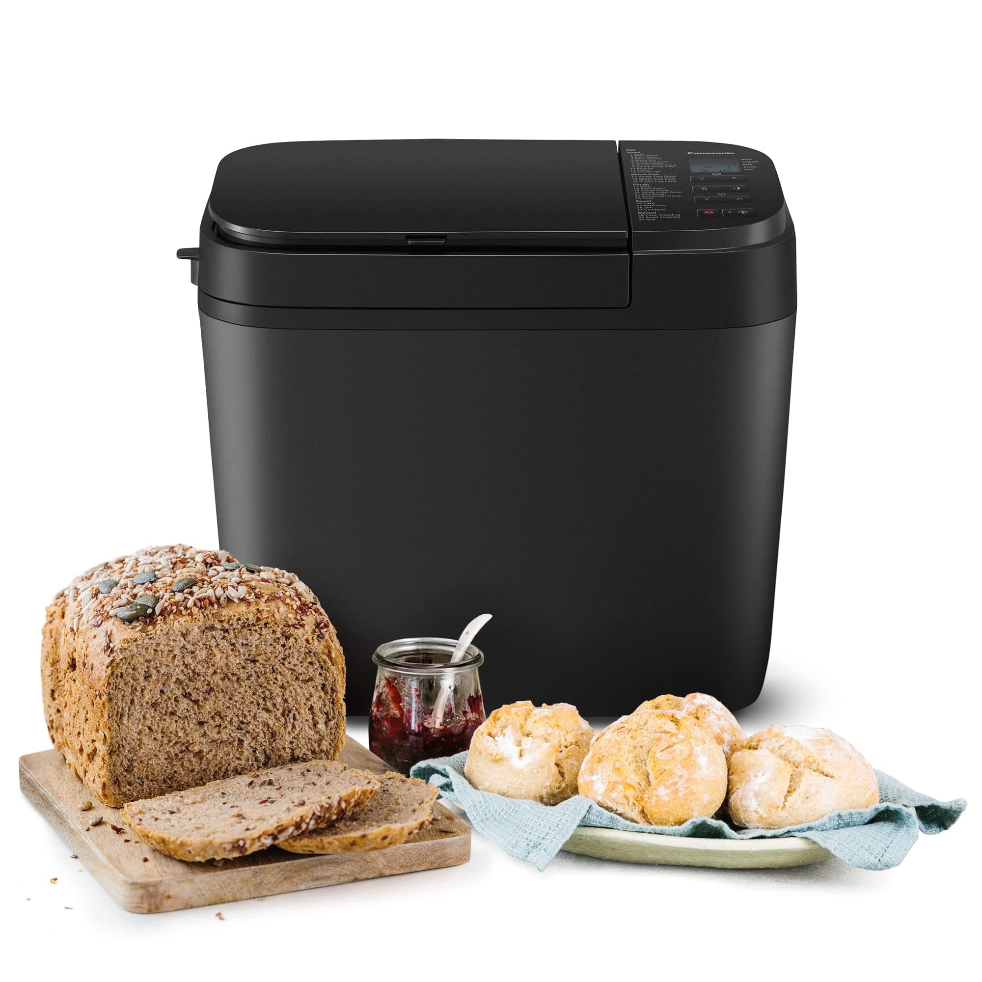 Panasonic SD-R2530 Automatic Bread maker, with Nuts Dispenser, 30 Programmes, 4 Gluten-Free Mode, Dual Temperature Sensors, 13 Hours Digital Timer, Black