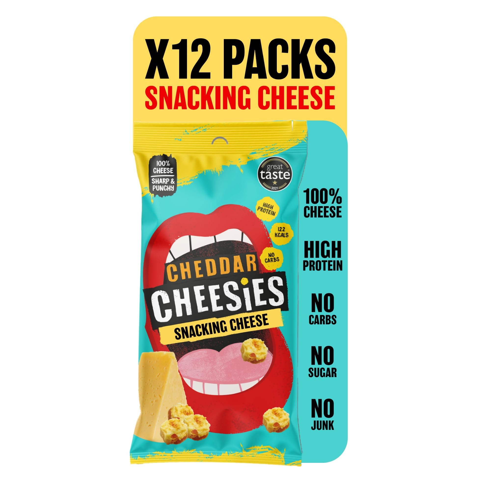 Crunchy Snacking Cheese Keto Snack. Sugar Free, Gluten Free, No Carb, High Protein, Vegetarian