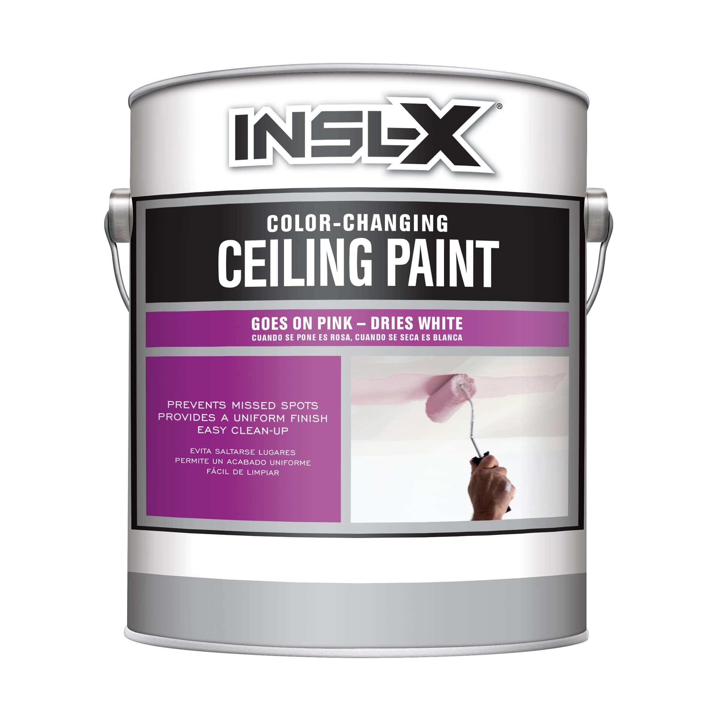 INSL-X Color-Changing Ceiling Paint, White, 1 Gallon