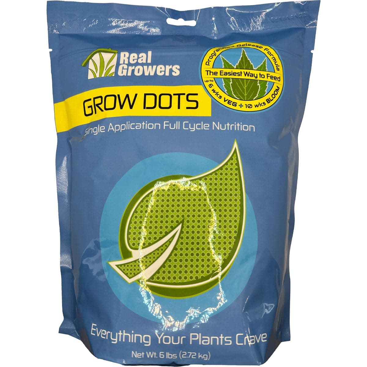 Real Growers Grow Dots Classic 6lb – Bulk Single Application Programmed Release Nutrients for Soilless Grows