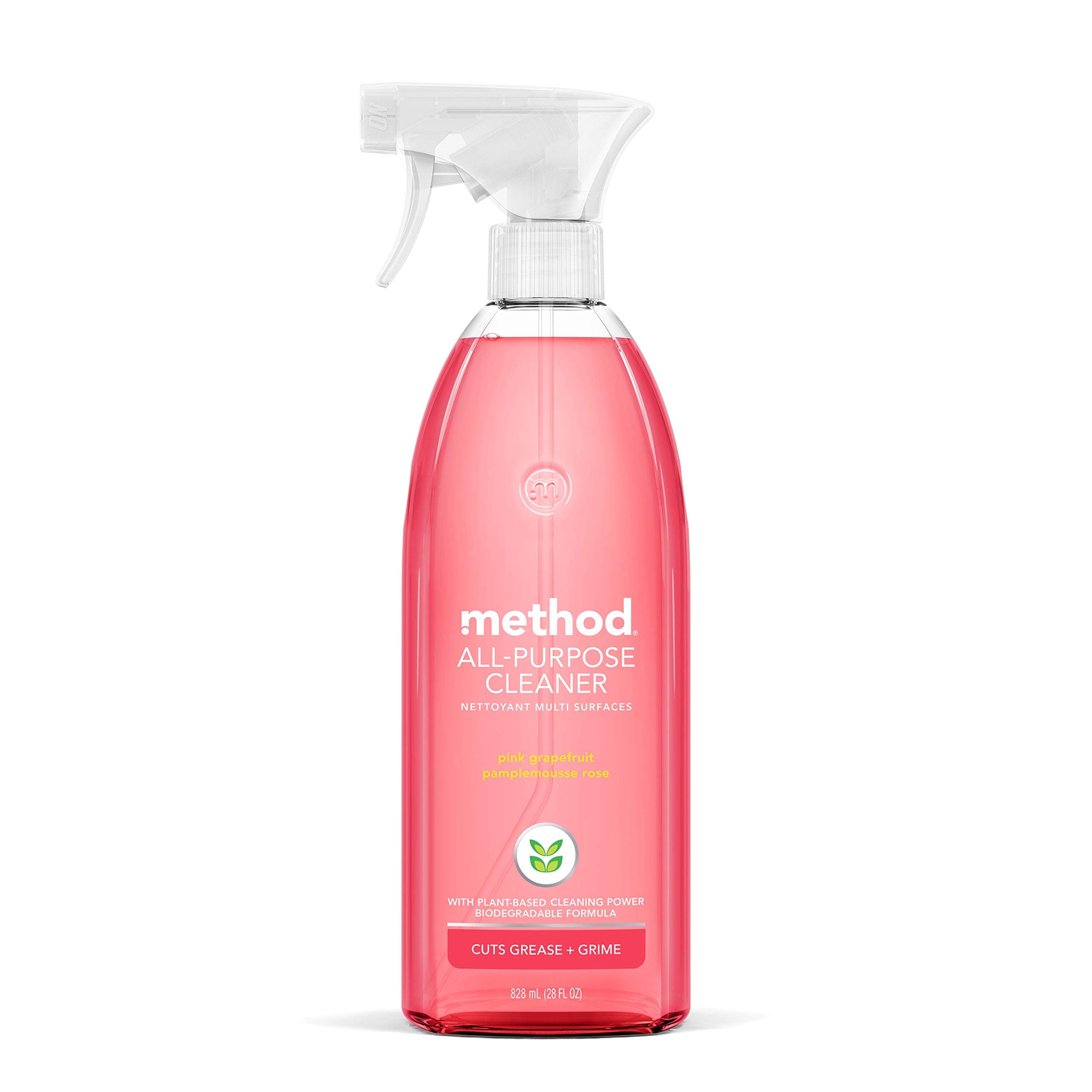 Method All-Purpose Cleaner, Pink Grapefruit, Perfect for Most Counters, Tiles, Stone, and More, 28 oz spray bottle