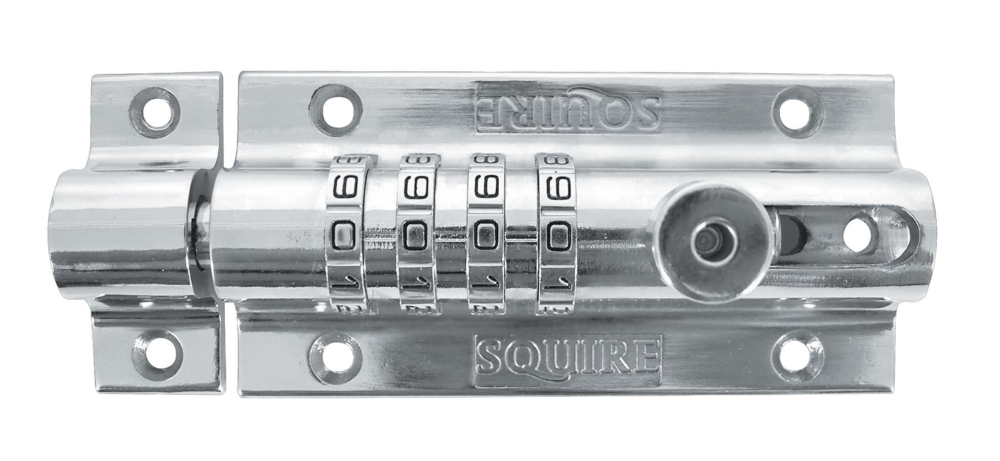 SquireCOMBI2 Silver Combination Locking Barrel Bolt - 120mm