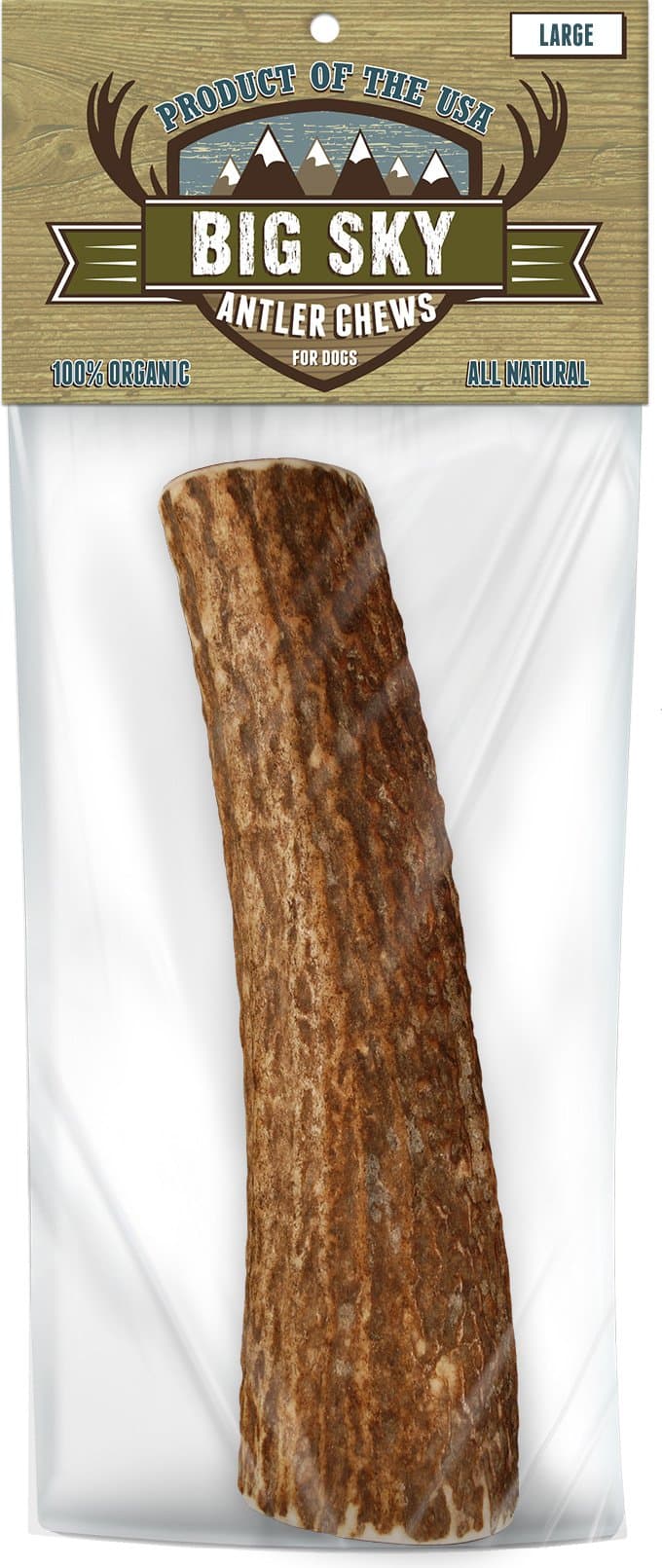 Big Sky Large Antler CHEW W/Header