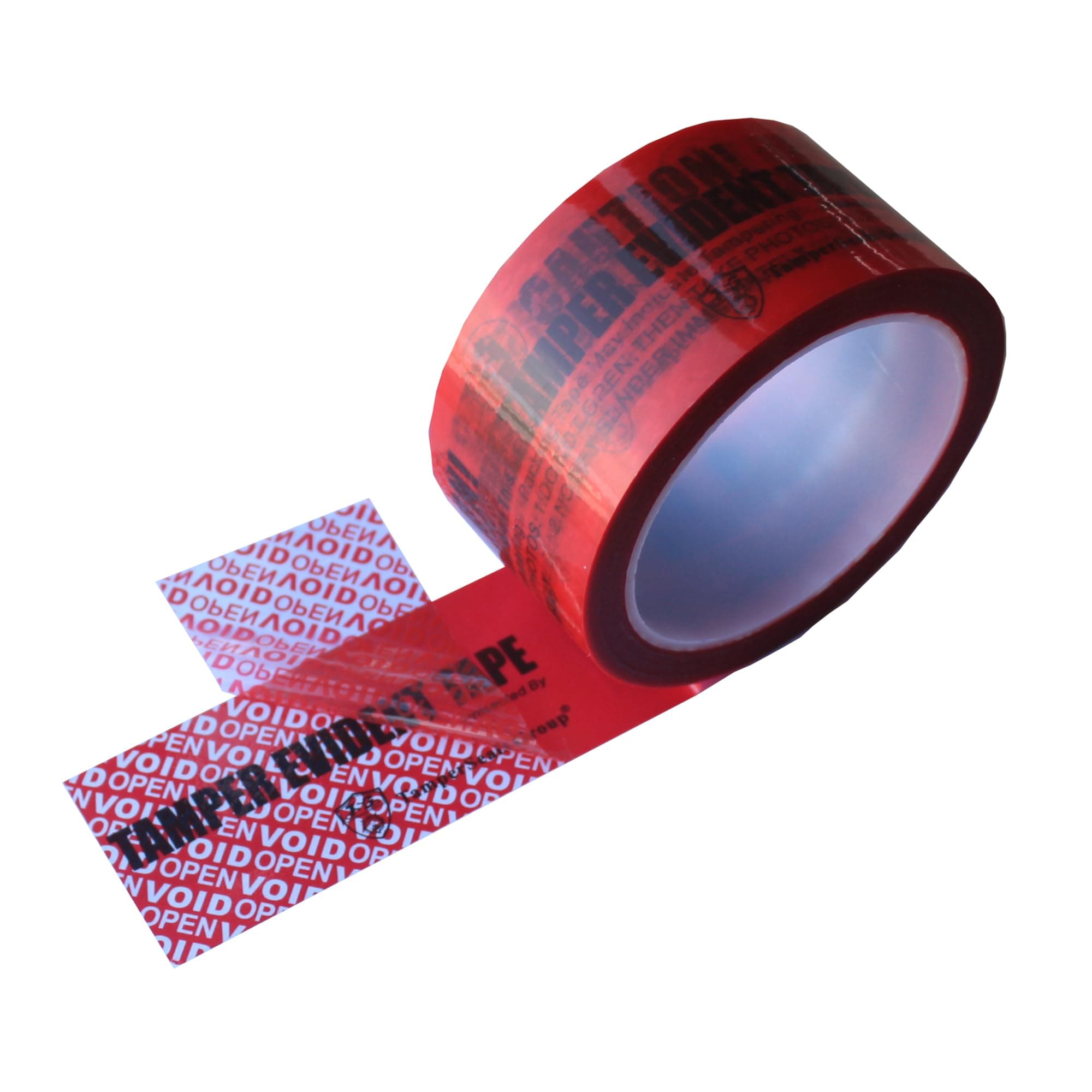 1 Roll Partial Transfer Tamper Evident Security Packing Tape (2 Inches x 55 Yards x 2 Mil, Do Not Break “Caution/VoidOpen”, Red)